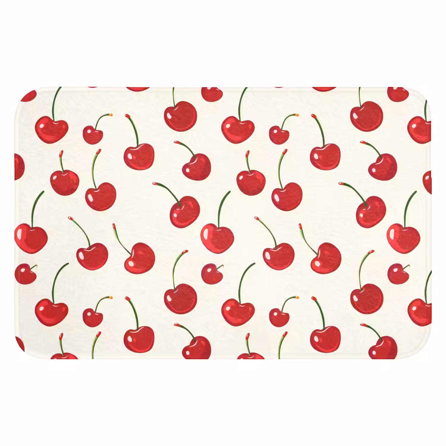 Kersen - Minimalistisch - Rood Badmat klein 997 -3d