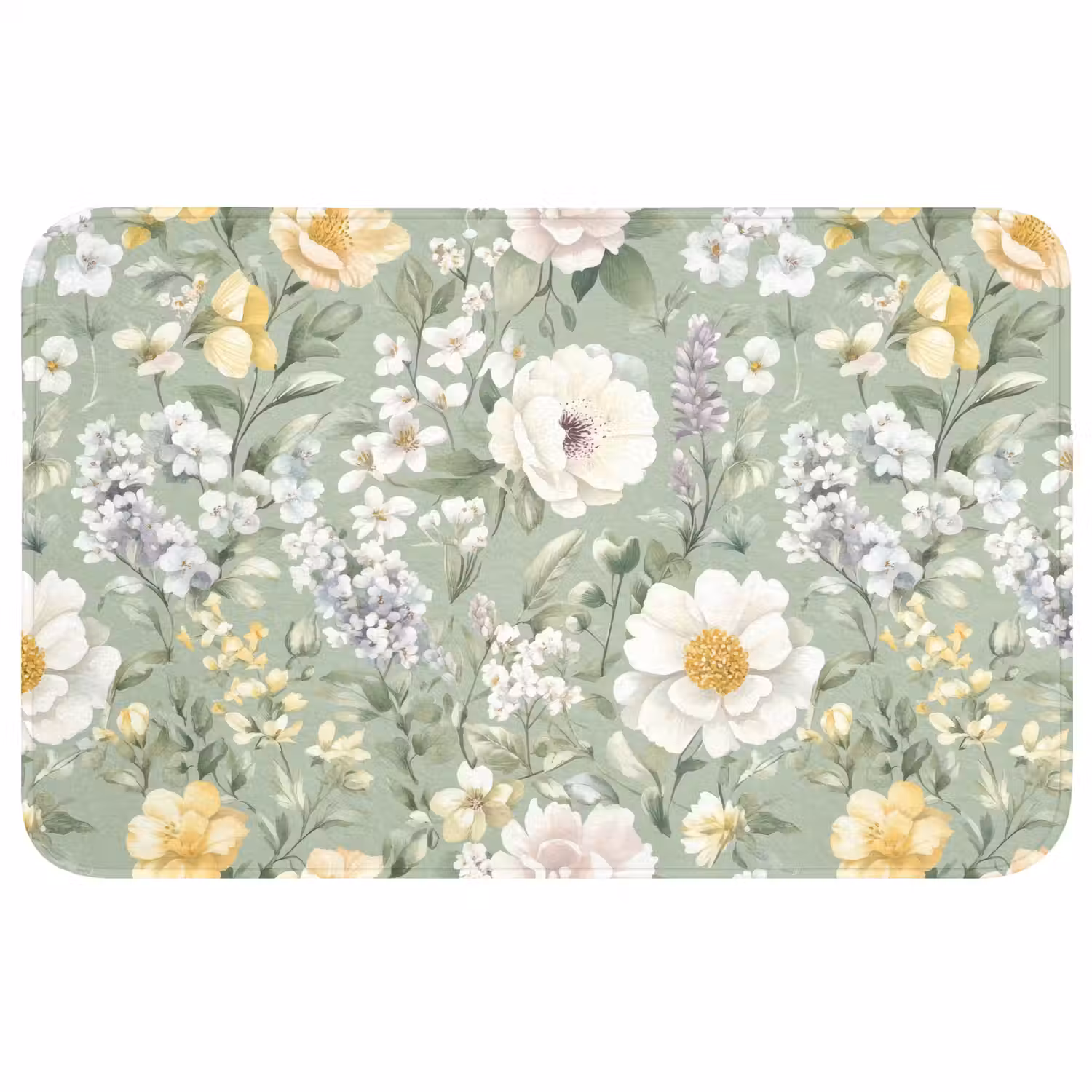 Klassiek - Bloemenpatroon - Kleurrijk Badmat klein 997 -3d