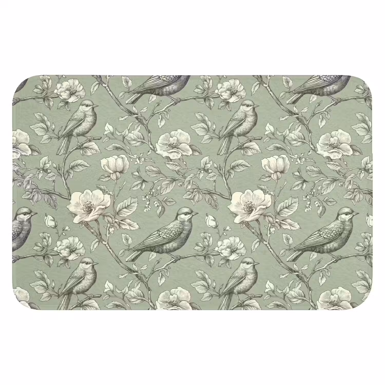 Klassiek - Botanisch - Groen Badmat klein 997 -3d
