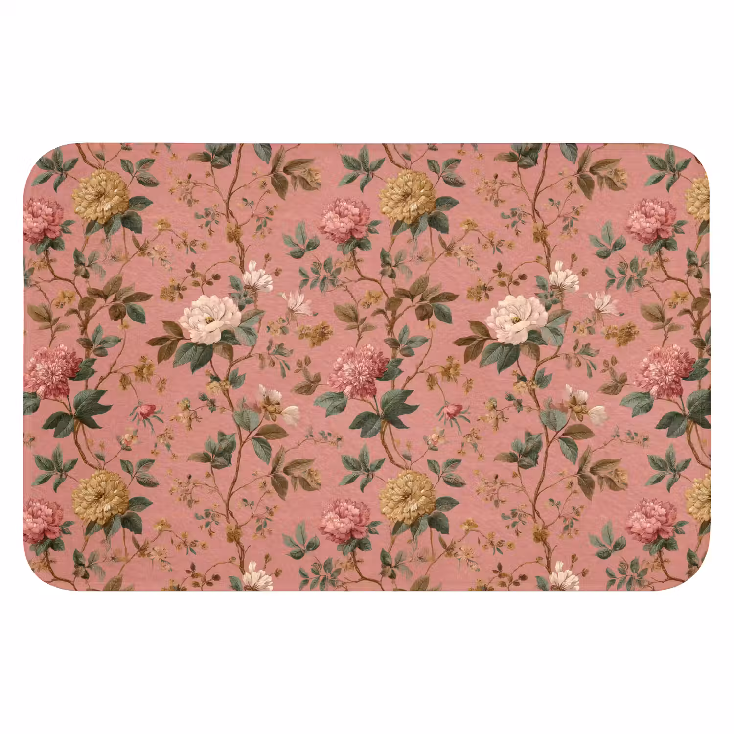 Klassiek - Botanisch - Roze Badmat klein 997 -3d