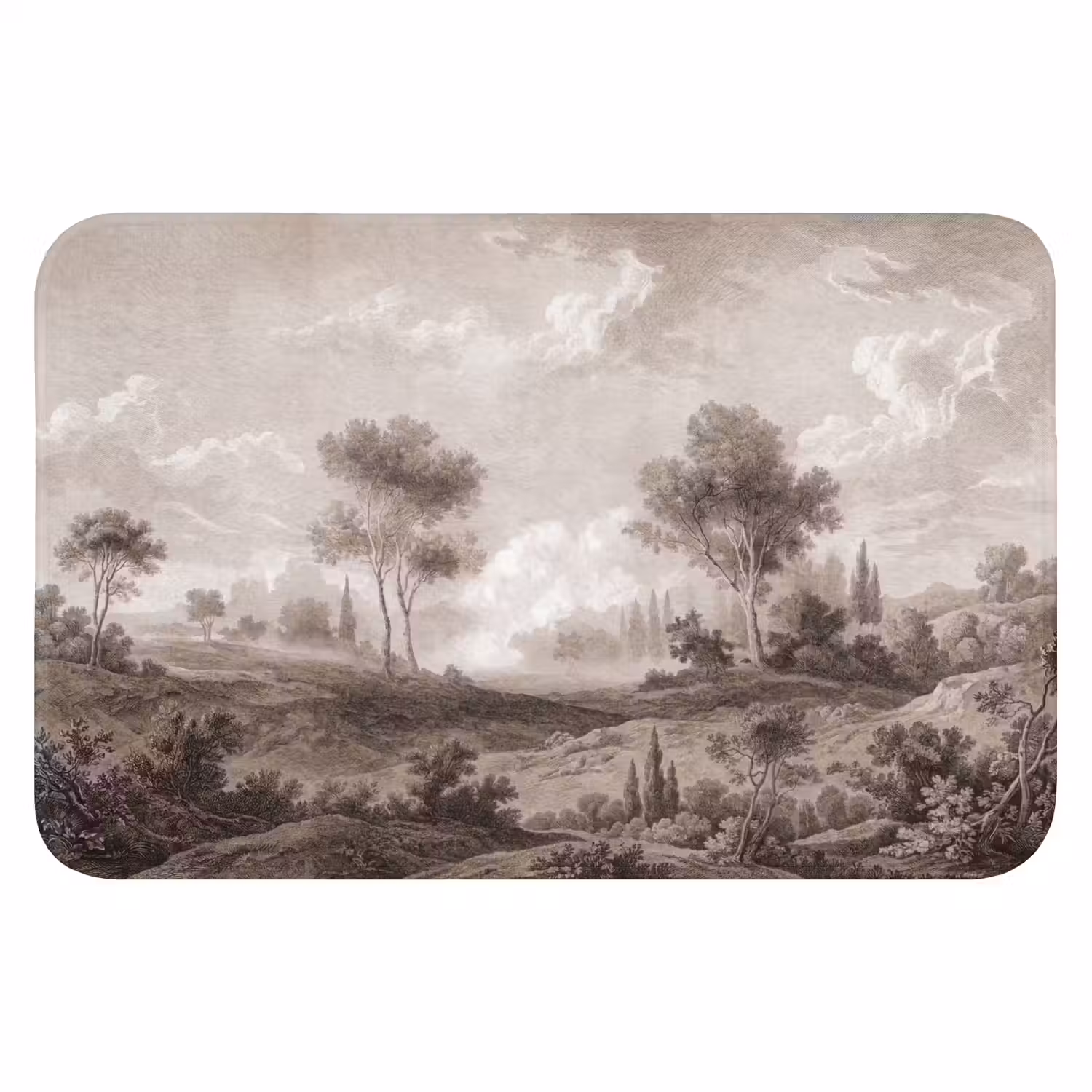 Klassiek - Landschap - Neutraal Badmat klein -3d