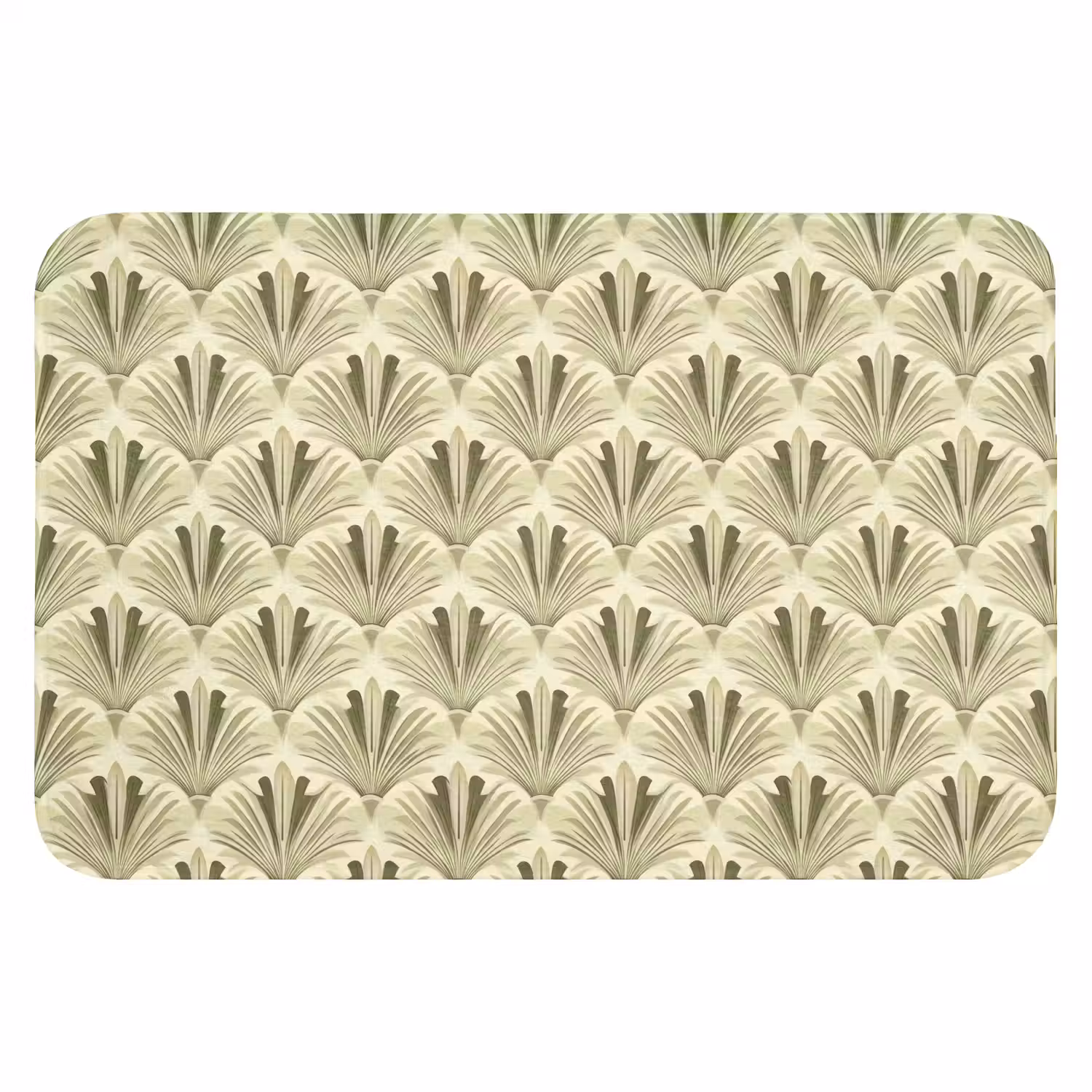 Klassiek - Waaier - Groen Badmat klein 997 -3d