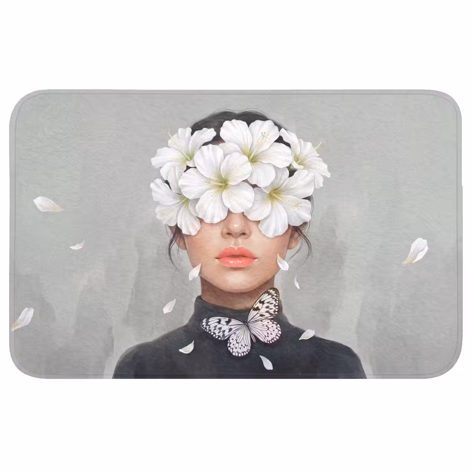 Lelies - Portret - Wit Badmat middel -3d