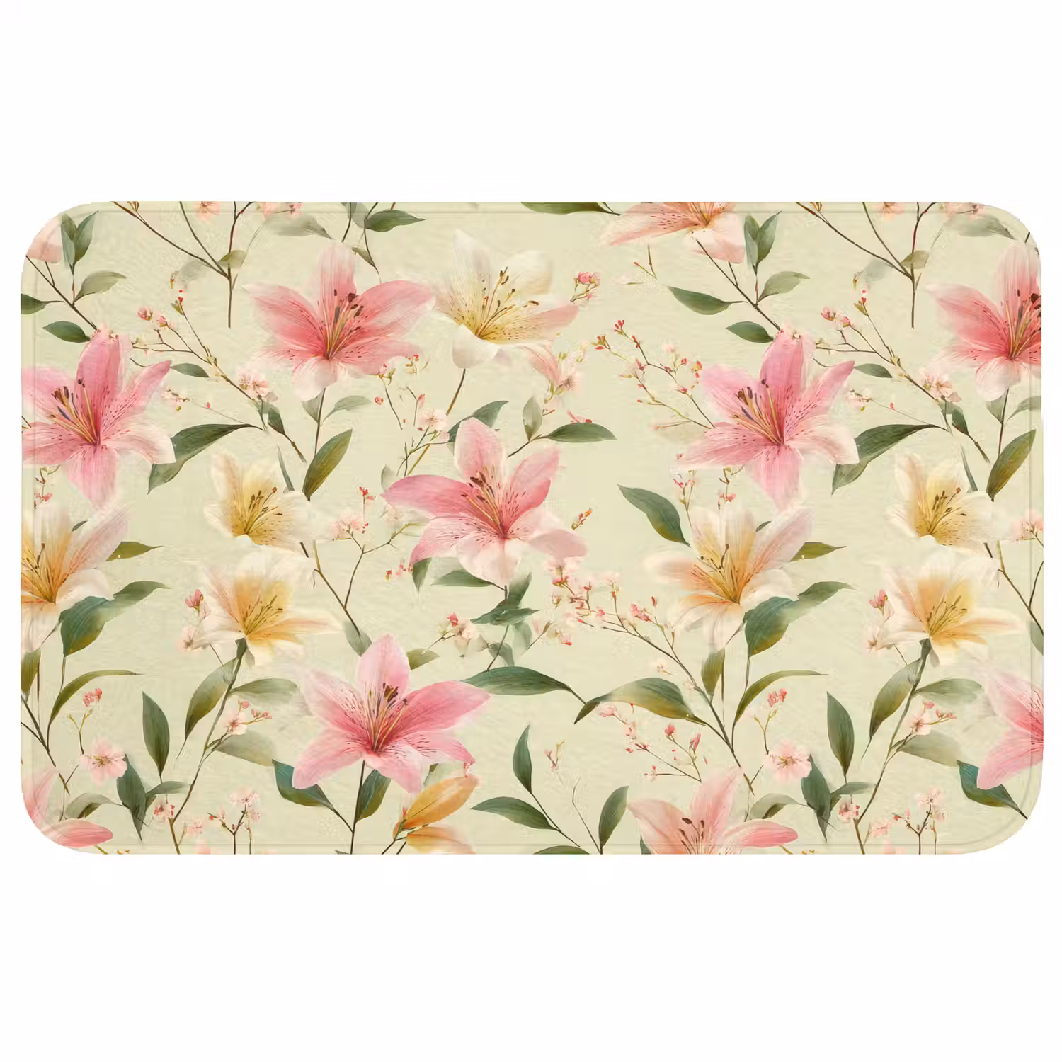 Lelies - Sereen - Kleurrijk Badmat klein 997 -3d