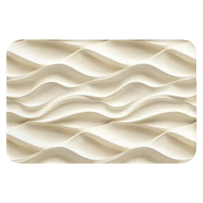 Lijnen - Golvend - Crème Badmat klein 997 -3d