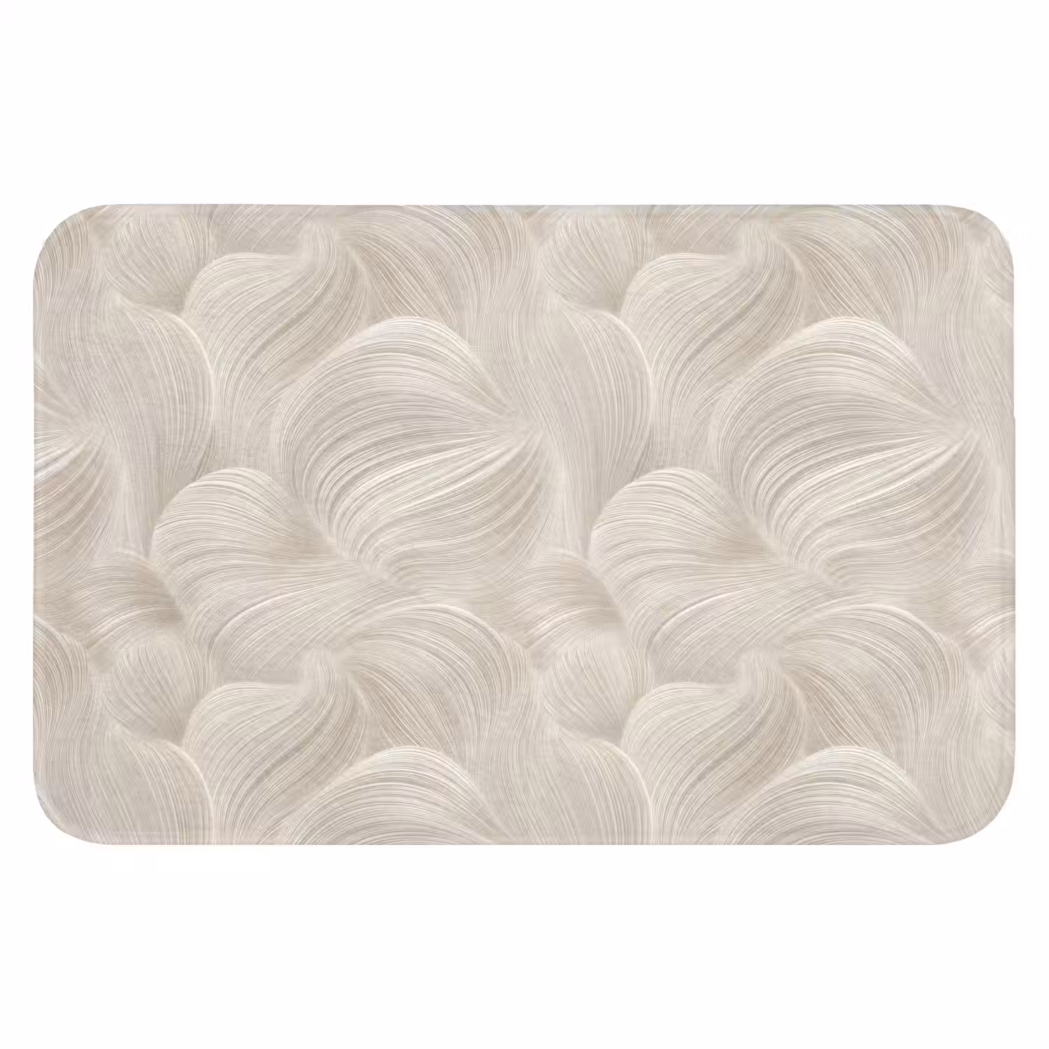 Lijnen - Waaier - Beige Badmat klein 997 -3d