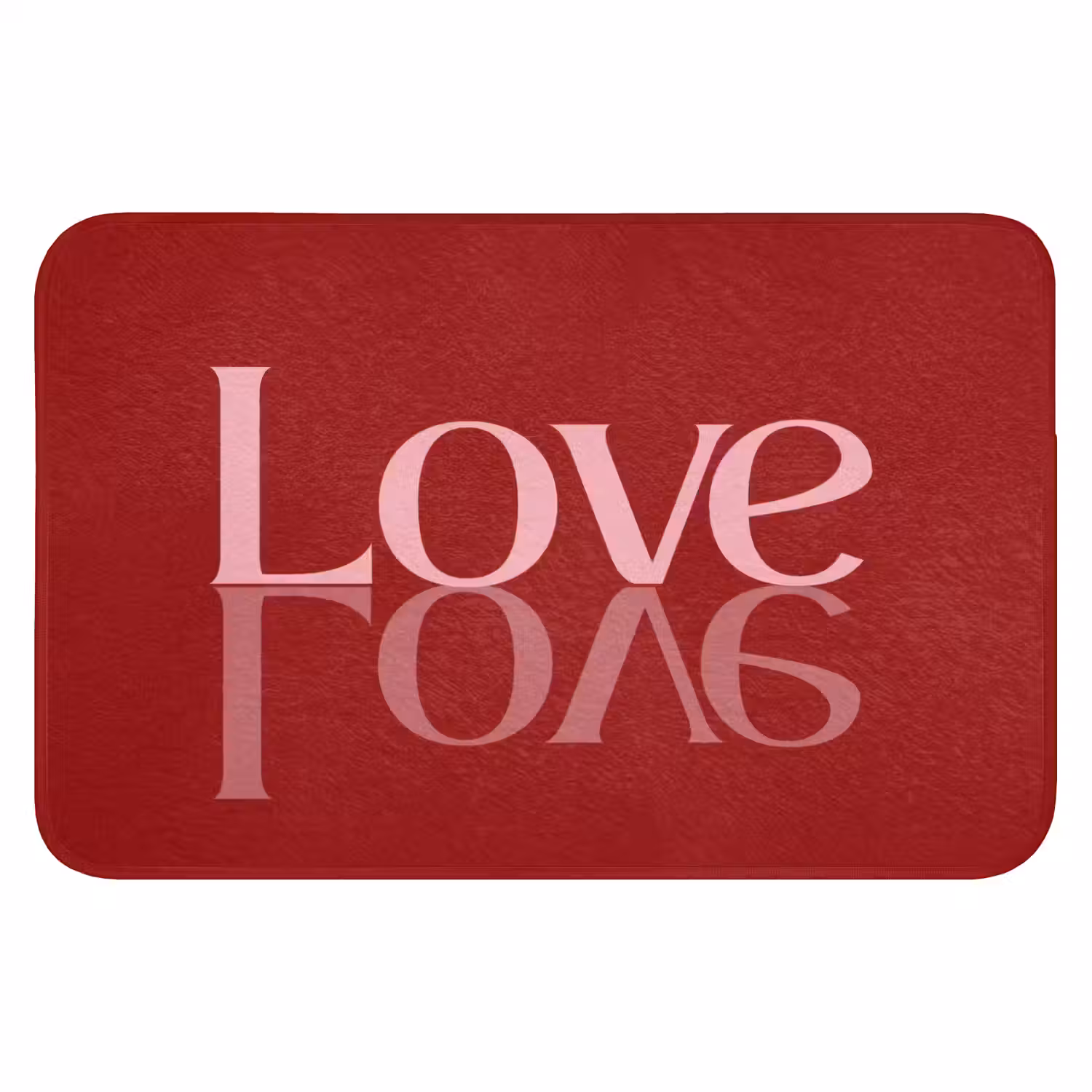 Love - Spiegeling - Rood Badmat klein -3d