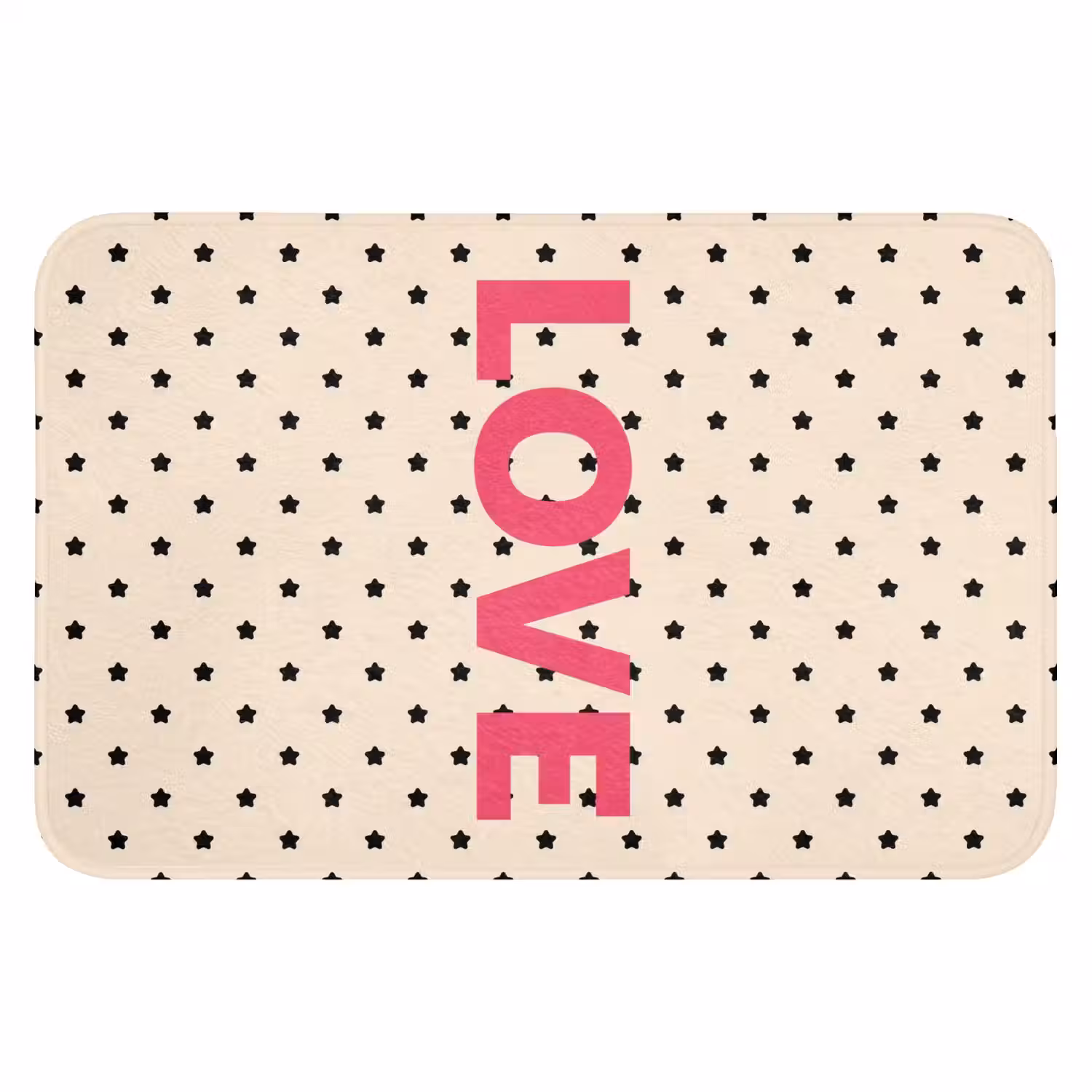 Love - Stippen - Roze Badmat klein -3d