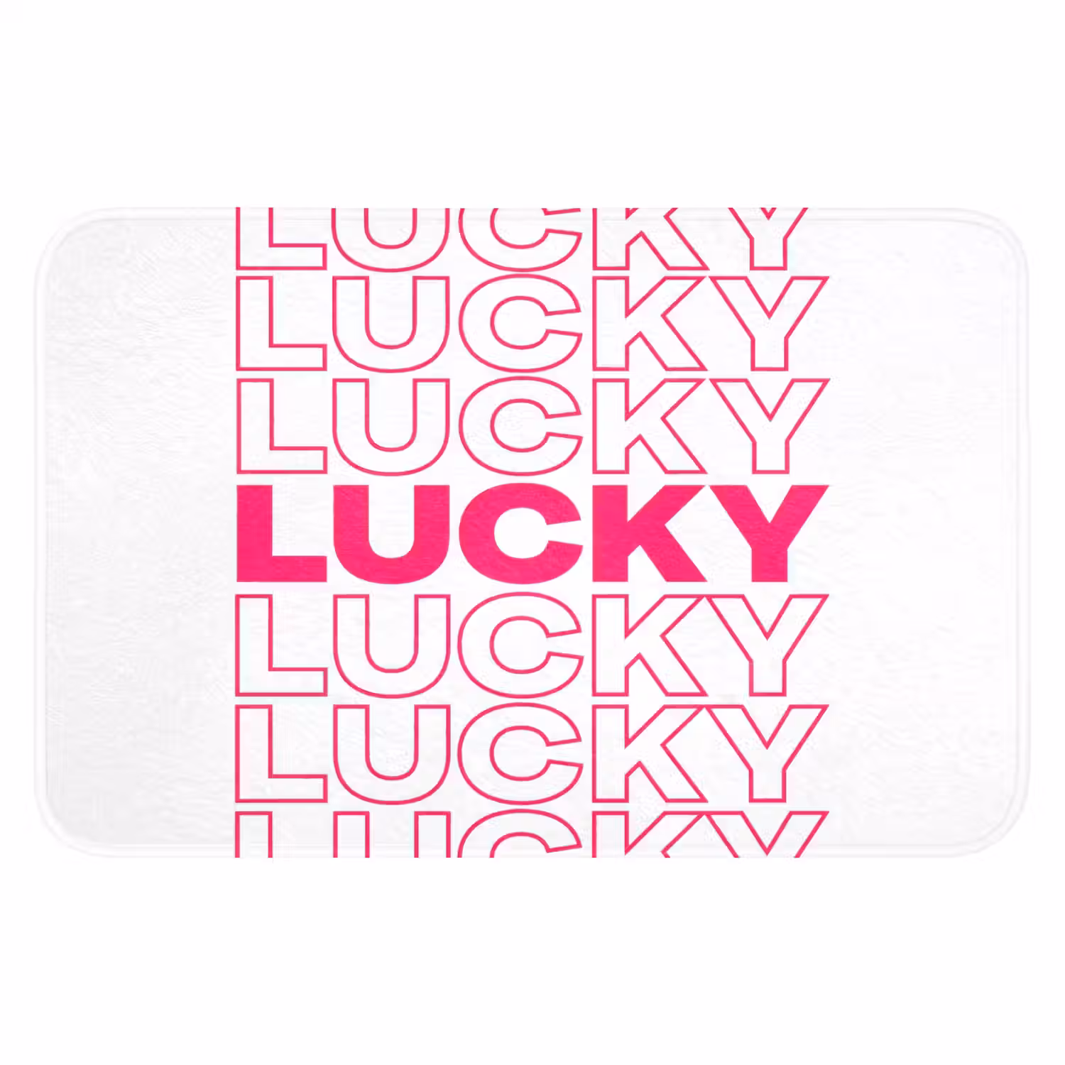 Lucky - Roze - Patroon Badmat klein -3d