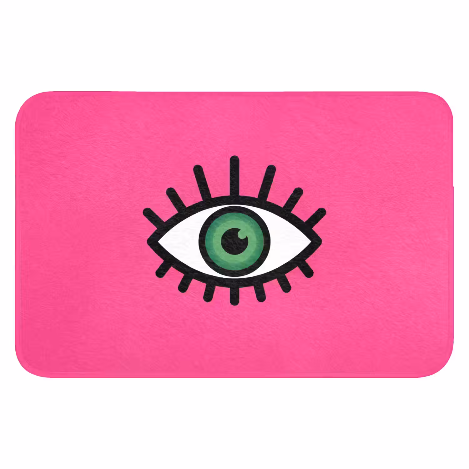 Minimalistisch - Oog - Roze Badmat klein -3d