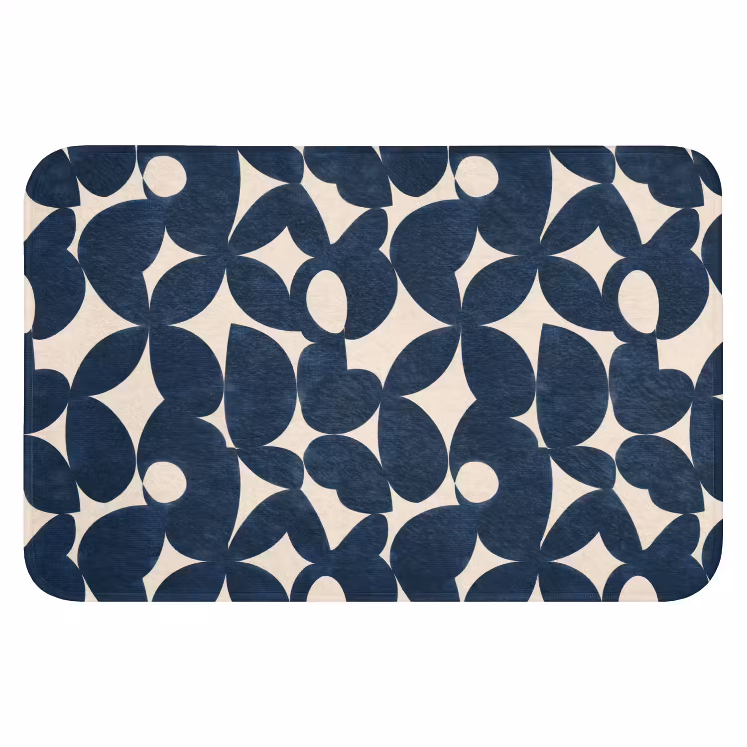 Modern - Geometrisch - Blauw Badmat klein 997 -3d