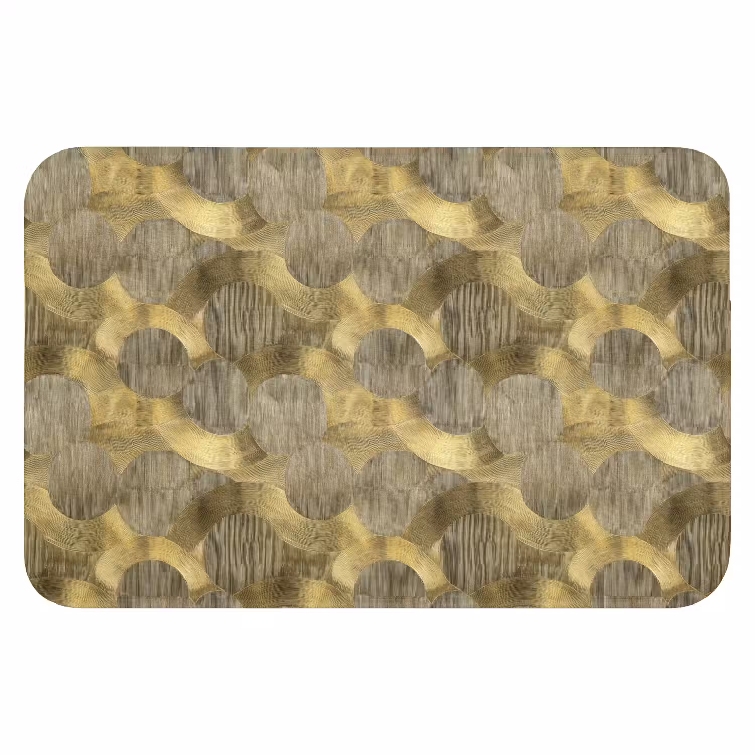 Modern - Geometrisch - Goud Badmat klein 997 -3d