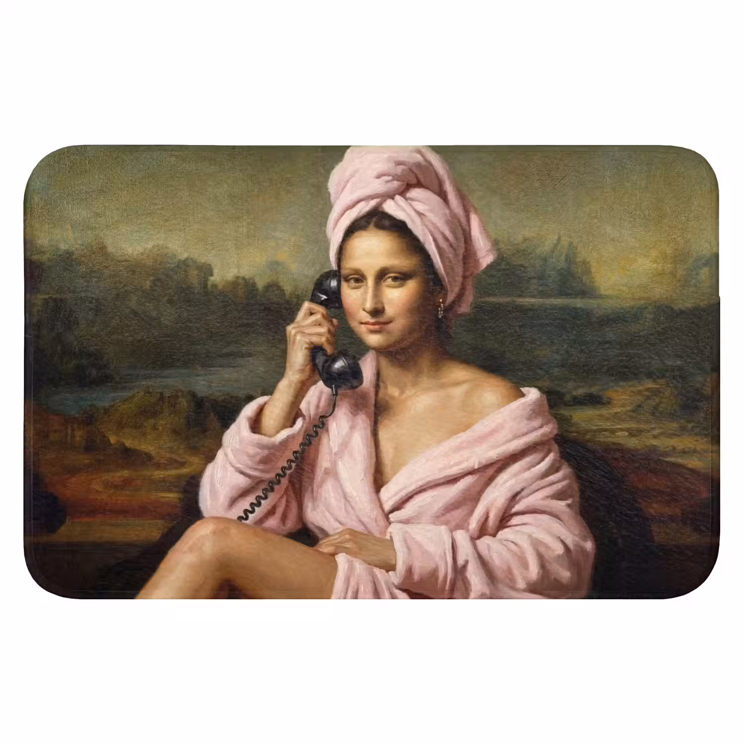 Mona - Klassiek - Roze Badmat klein -3d