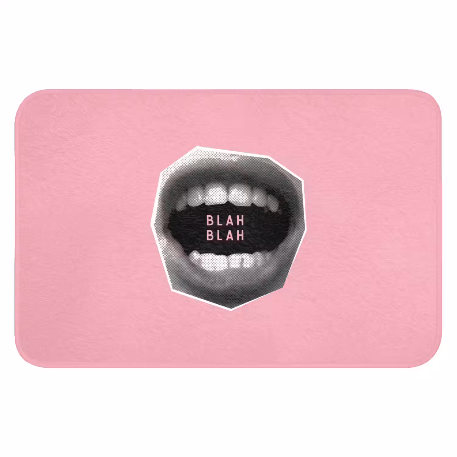 Mond - BLAH BLAH - Roze Badmat klein -3d