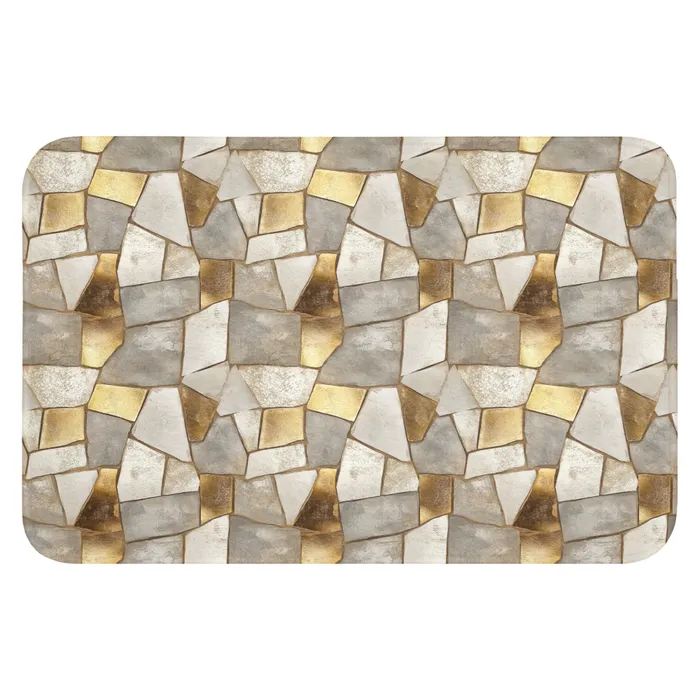 Mozaïek - Marmer - Goud Badmat klein 997 -3d