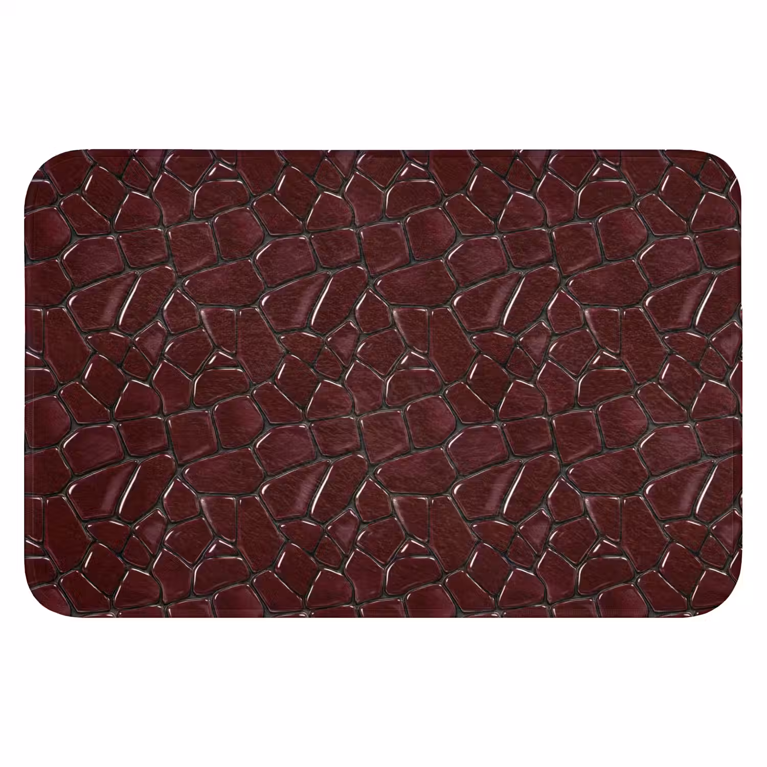 Mozaïek - Tegel - Bordeauxrood Badmat klein 997 -3d