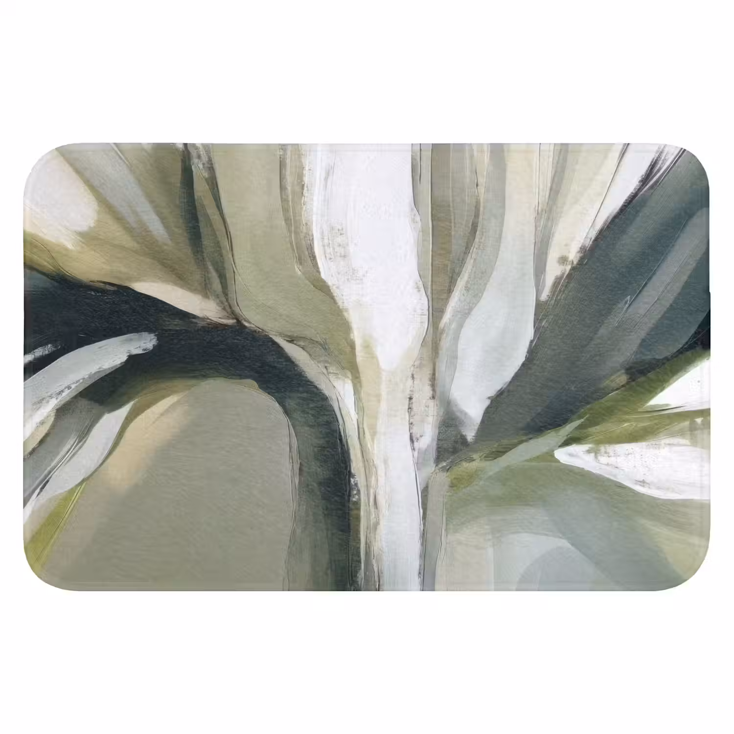 Natuur - Abstract - Groen - Penseelstreken Badmat klein -3d