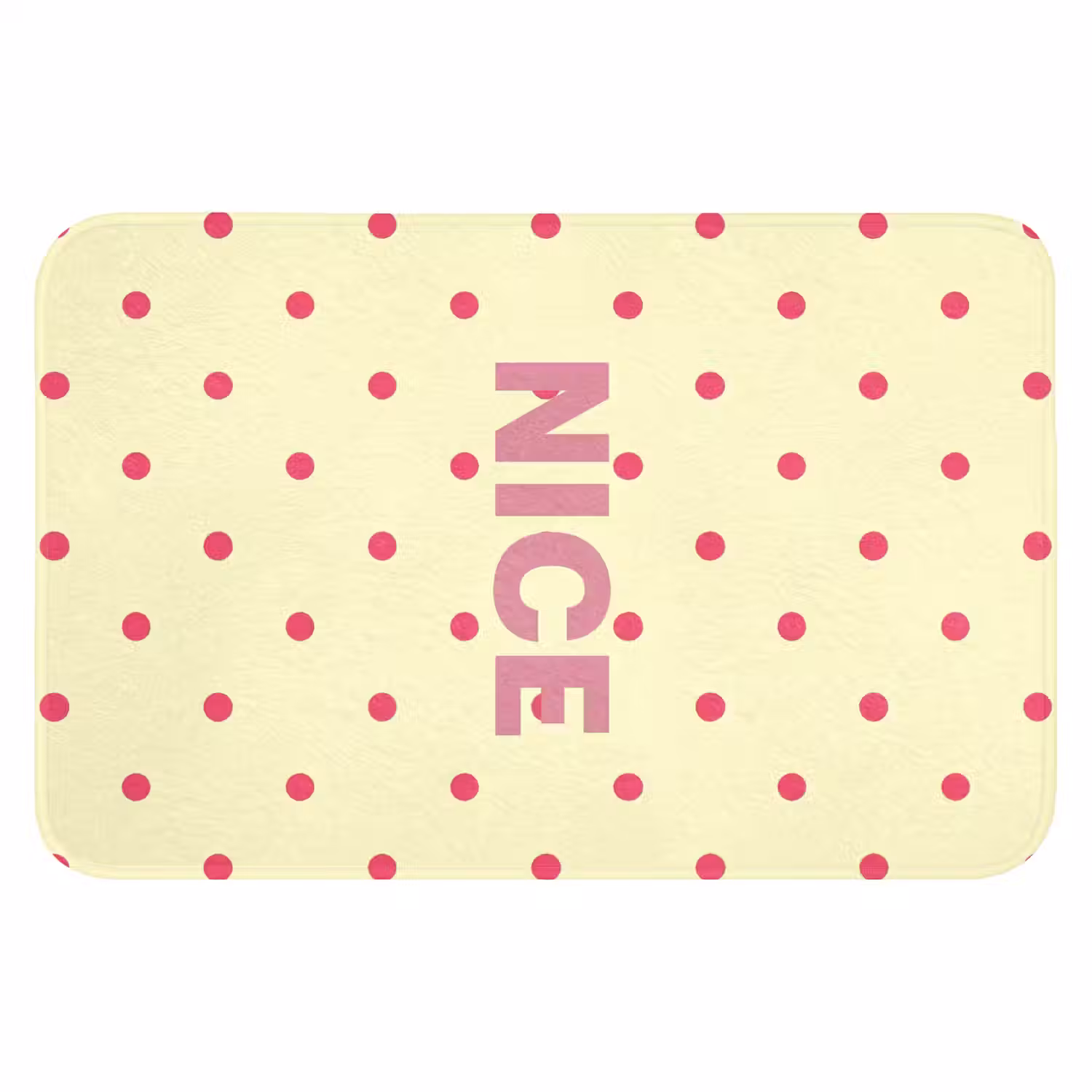 Nice - Stippen - Roze - Geel Badmat klein -3d