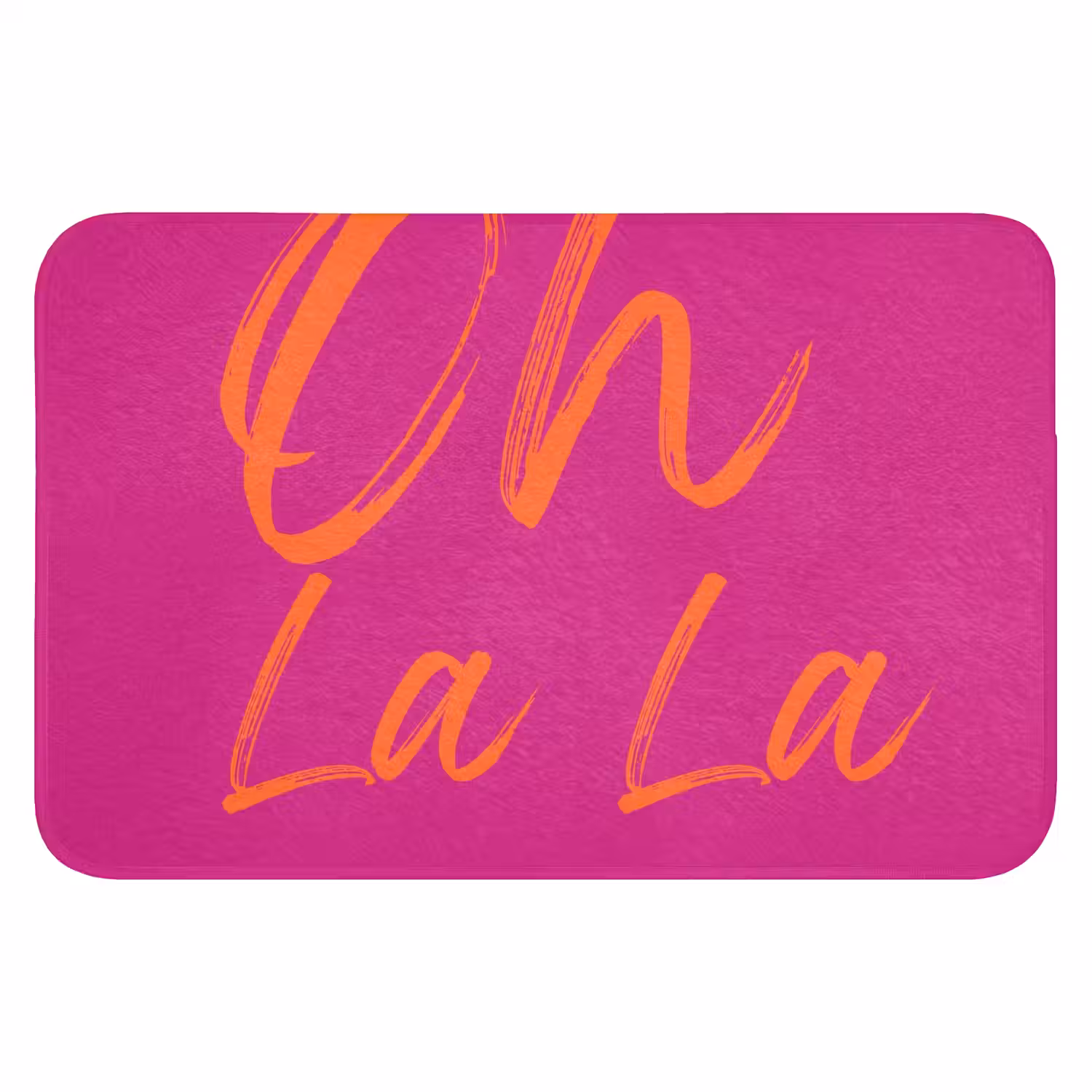 Oh la la - Oranje - Roze Badmat klein -3d
