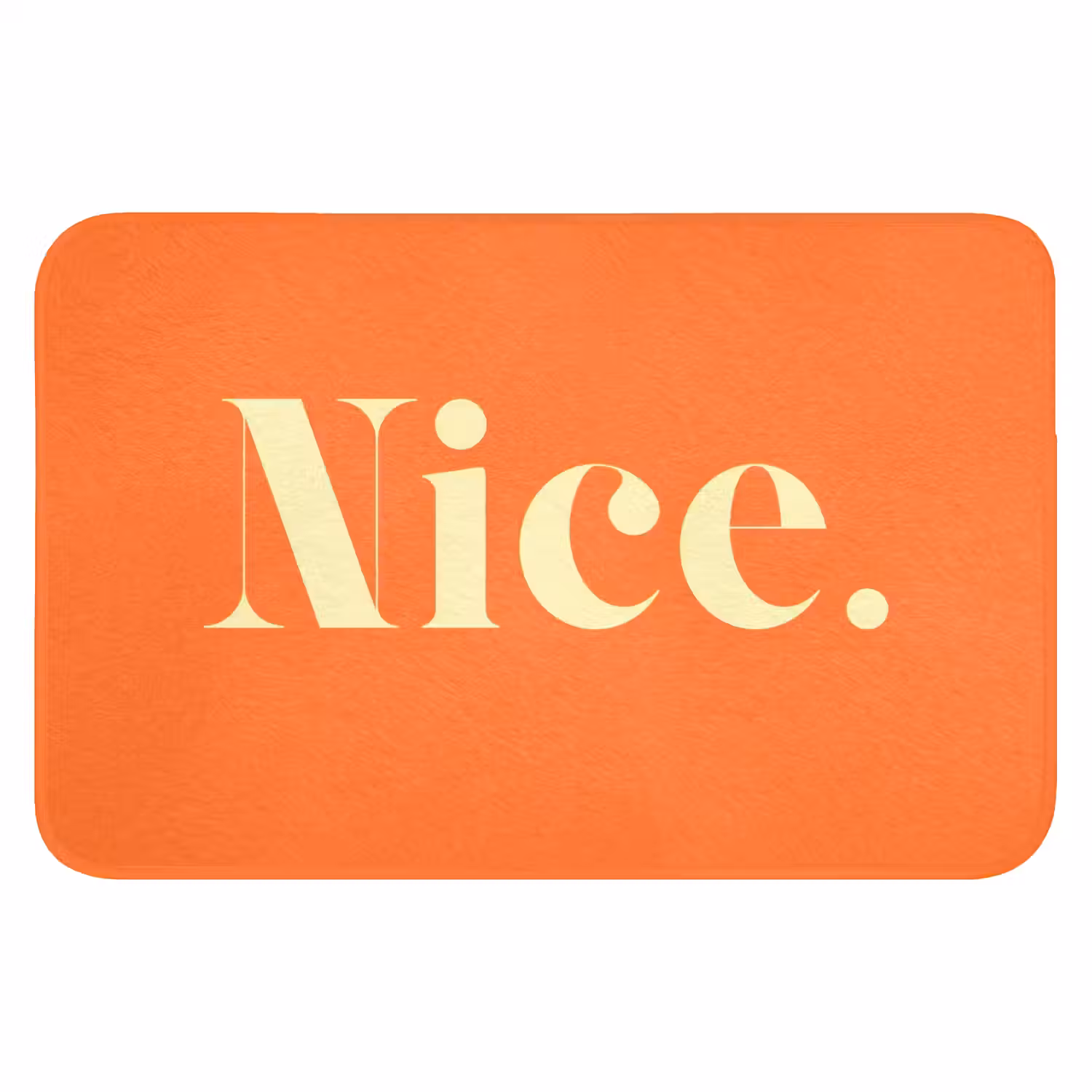Oranje - Gebroken wit - Nice Badmat klein -3d