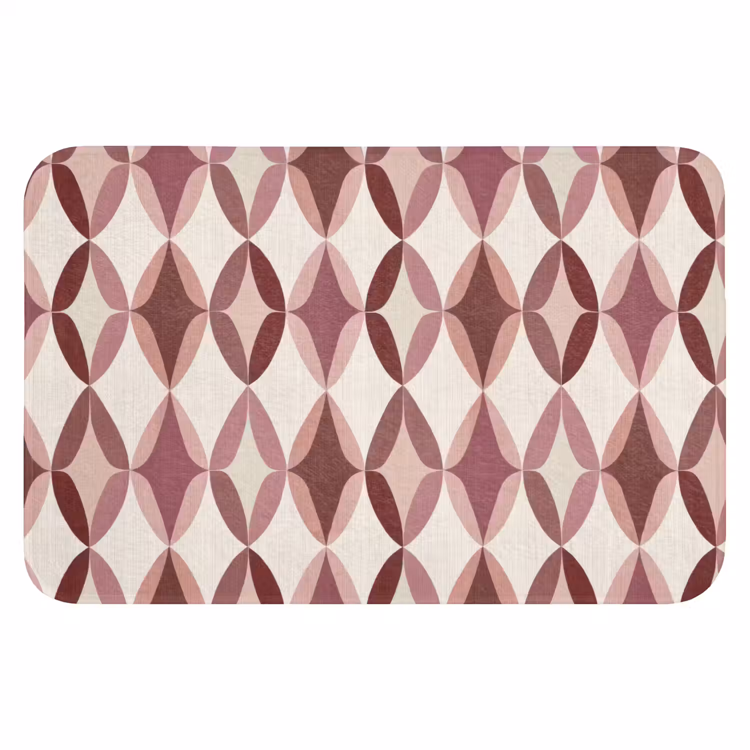 Ovaal - Textuur - Roze Badmat klein 997 -3d
