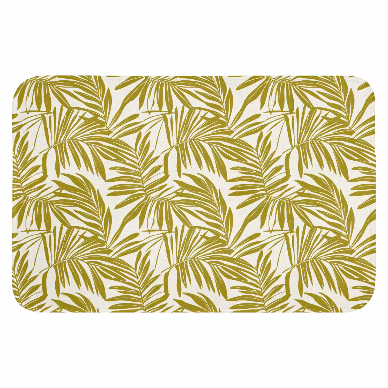 Palmblad - Patroon - Groen Badmat klein 997 -3d