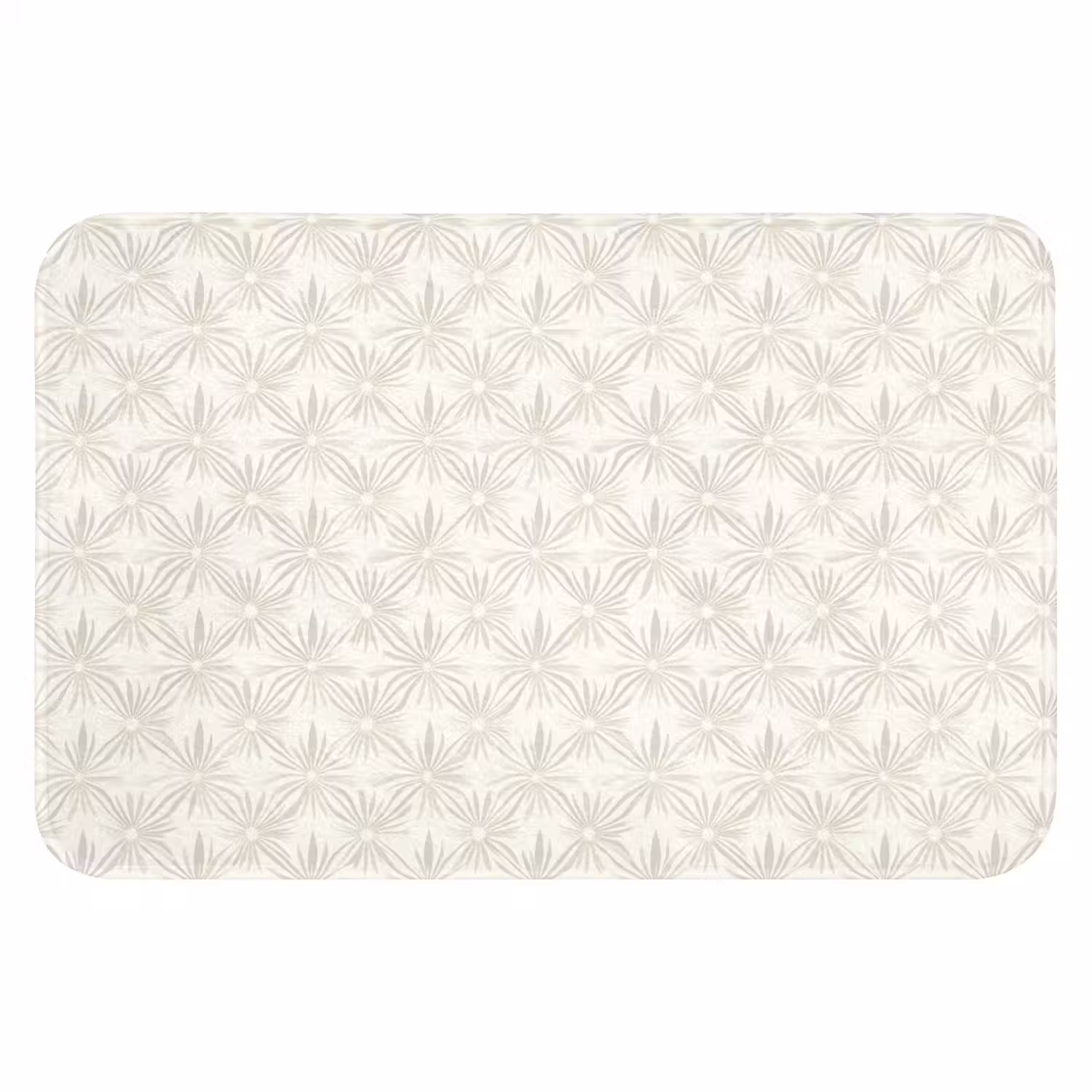 Patroon - Bloemen - Beige Badmat klein 997 -3d