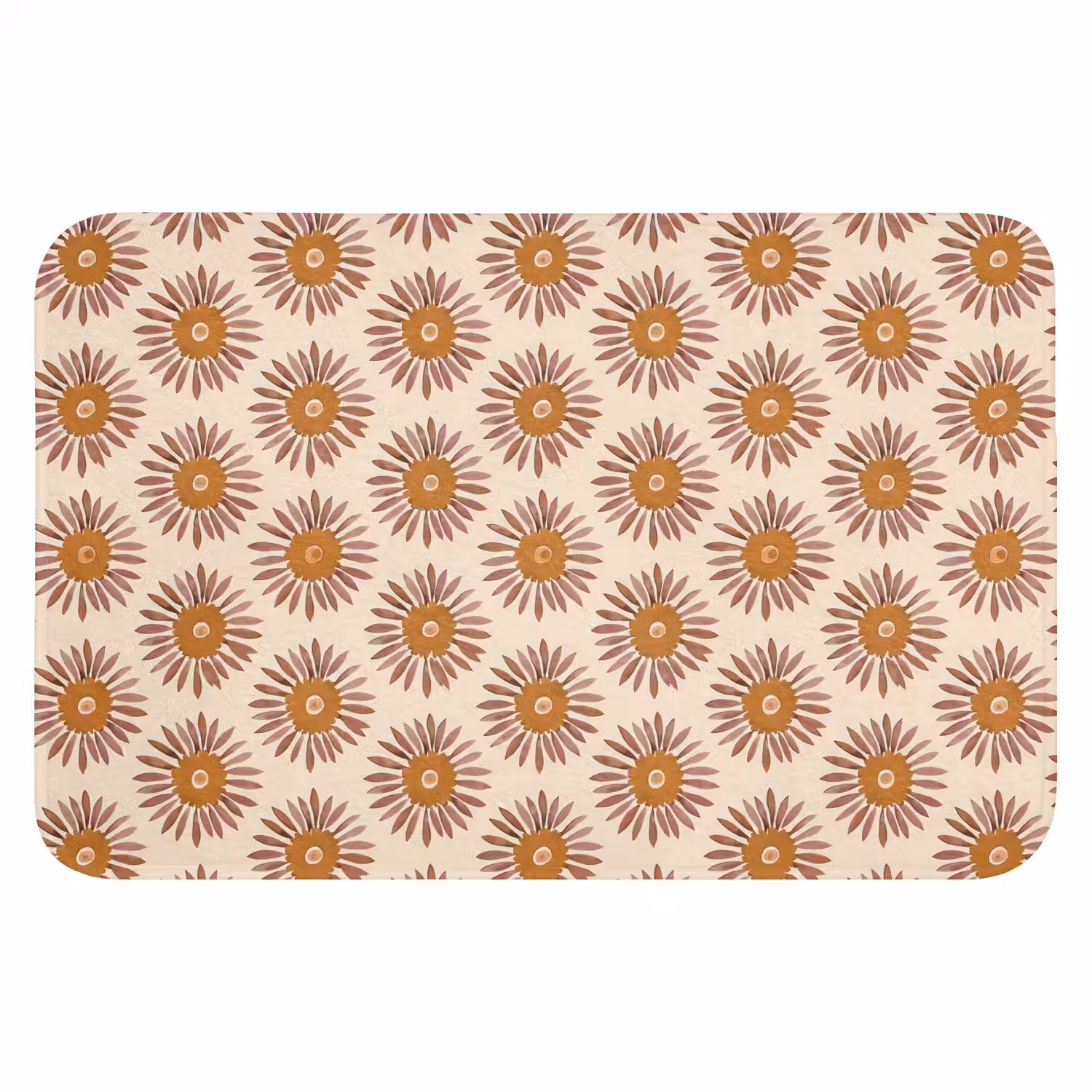 Patroon - Retro - Bruin Badmat klein 997 -3d