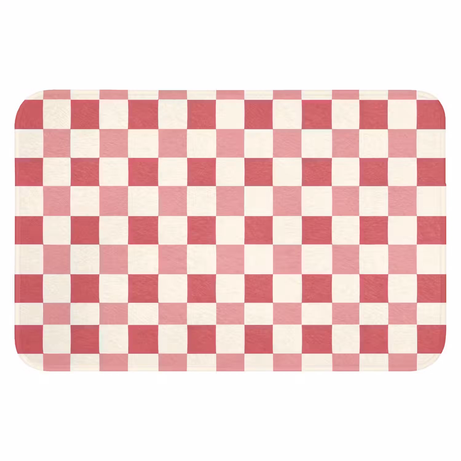 Patroon - Schaak - Roze Badmat klein 997 -3d
