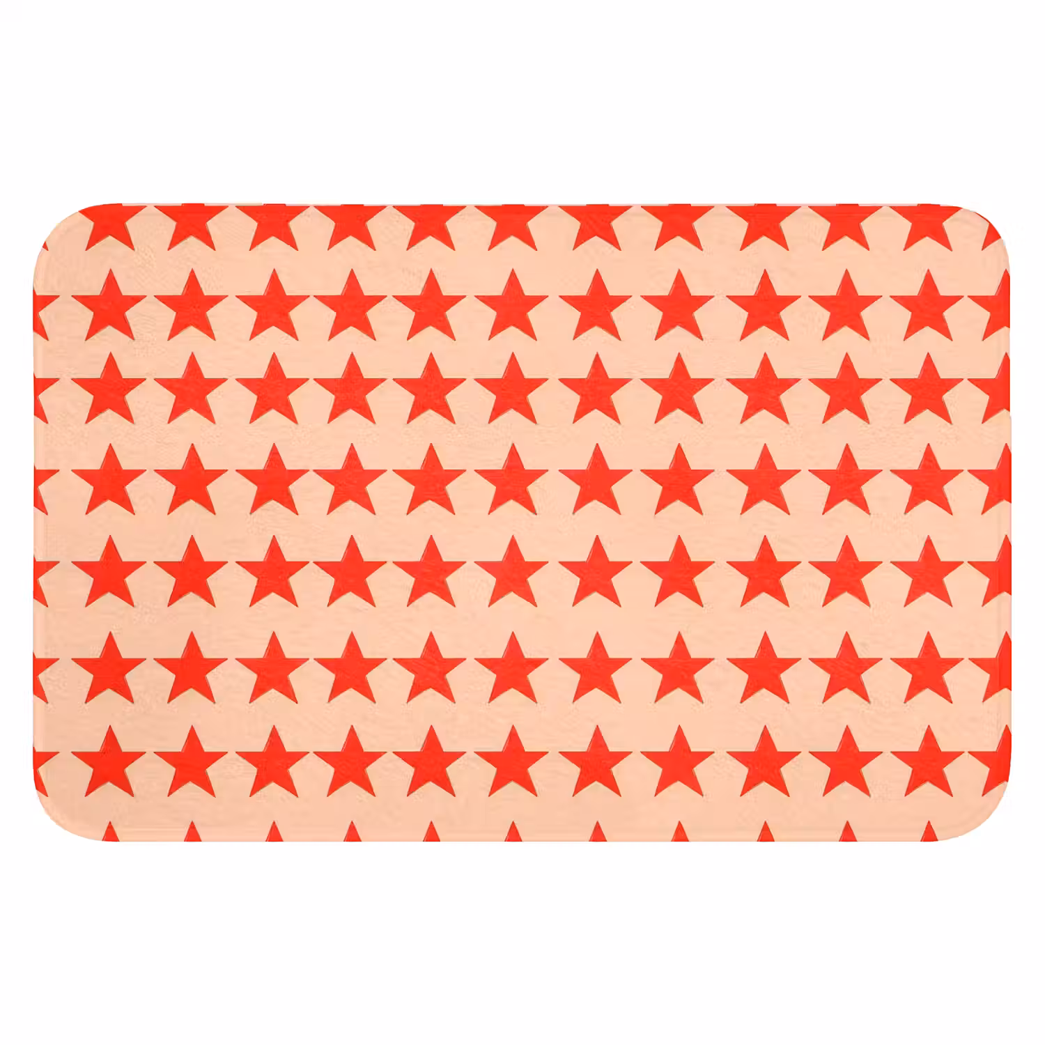 Patroon - Sterren - Rood Badmat klein 997 -3d