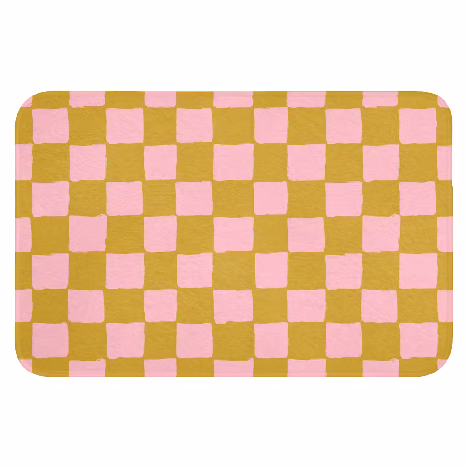 Patroon - Vierkant - Roze Badmat klein 997 -3d