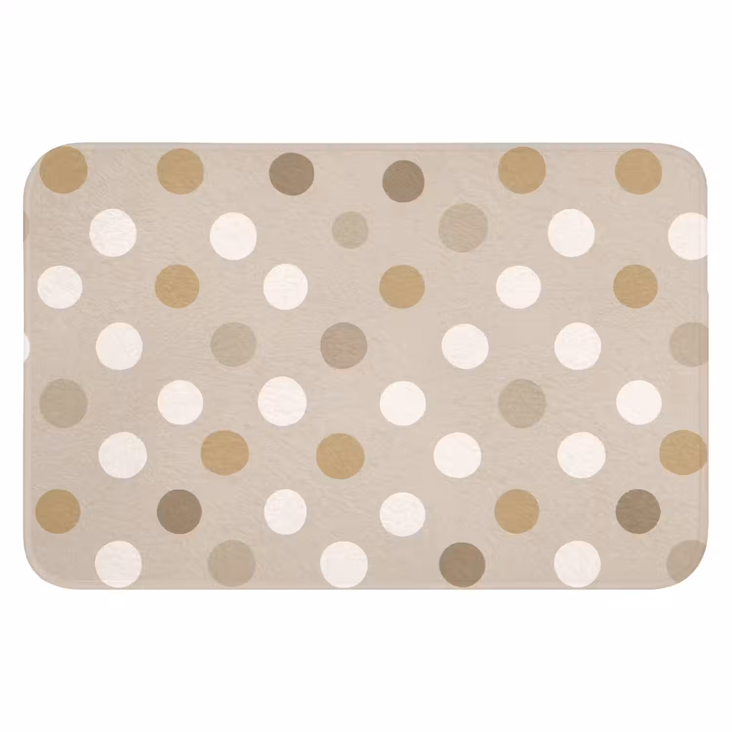 Polka - Dots - Beige Badmat klein 997 -3d