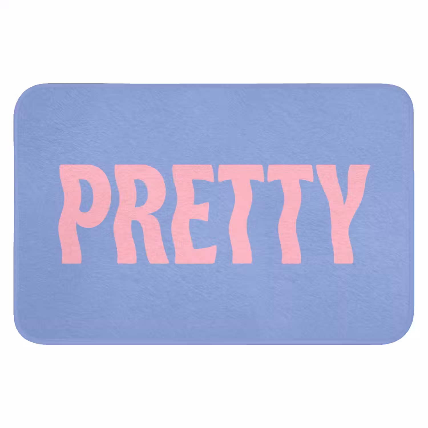 Pretty - Roze - Blauw - Golvend Badmat klein -3d