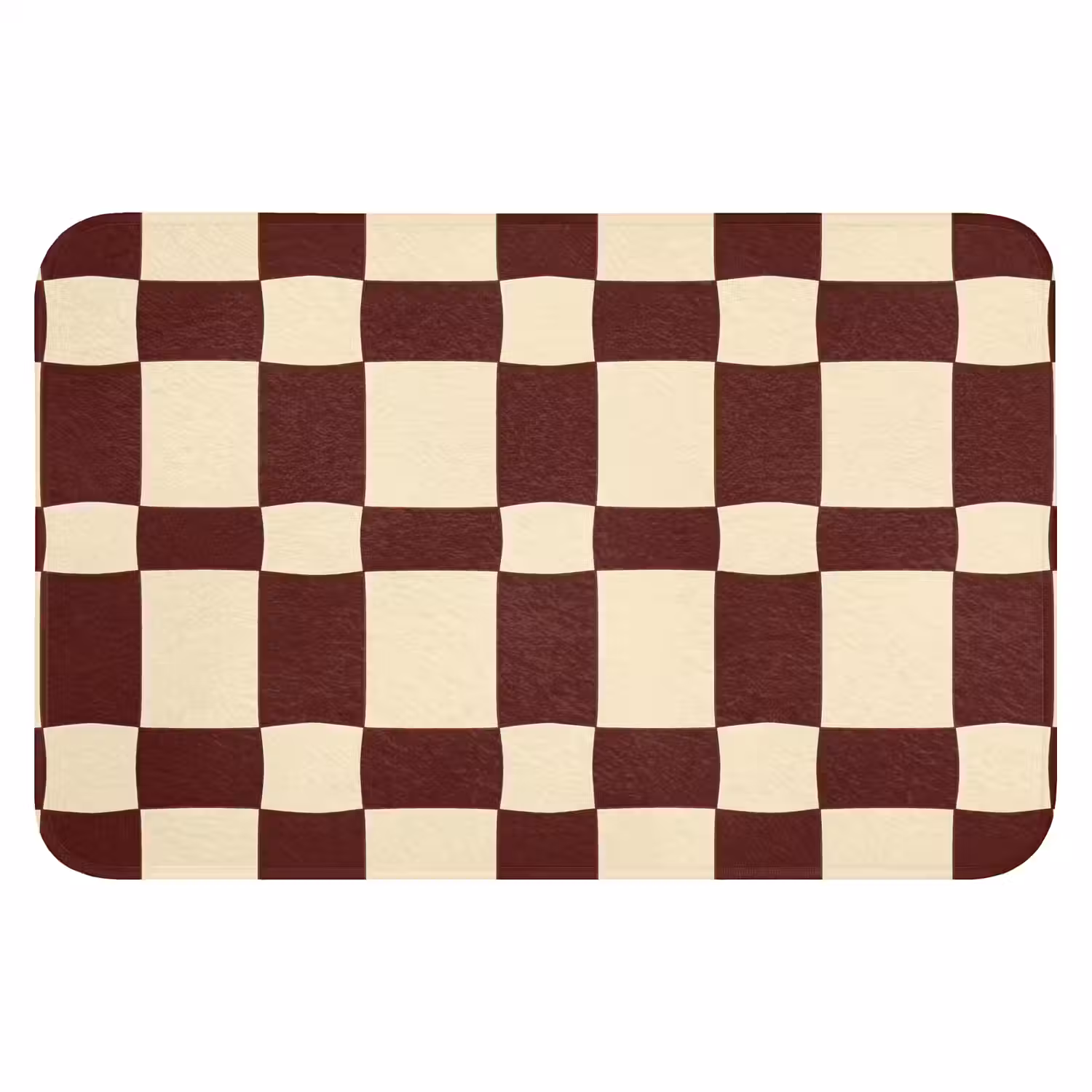 Retro - Patroon - Bruin Badmat klein 997 -3d