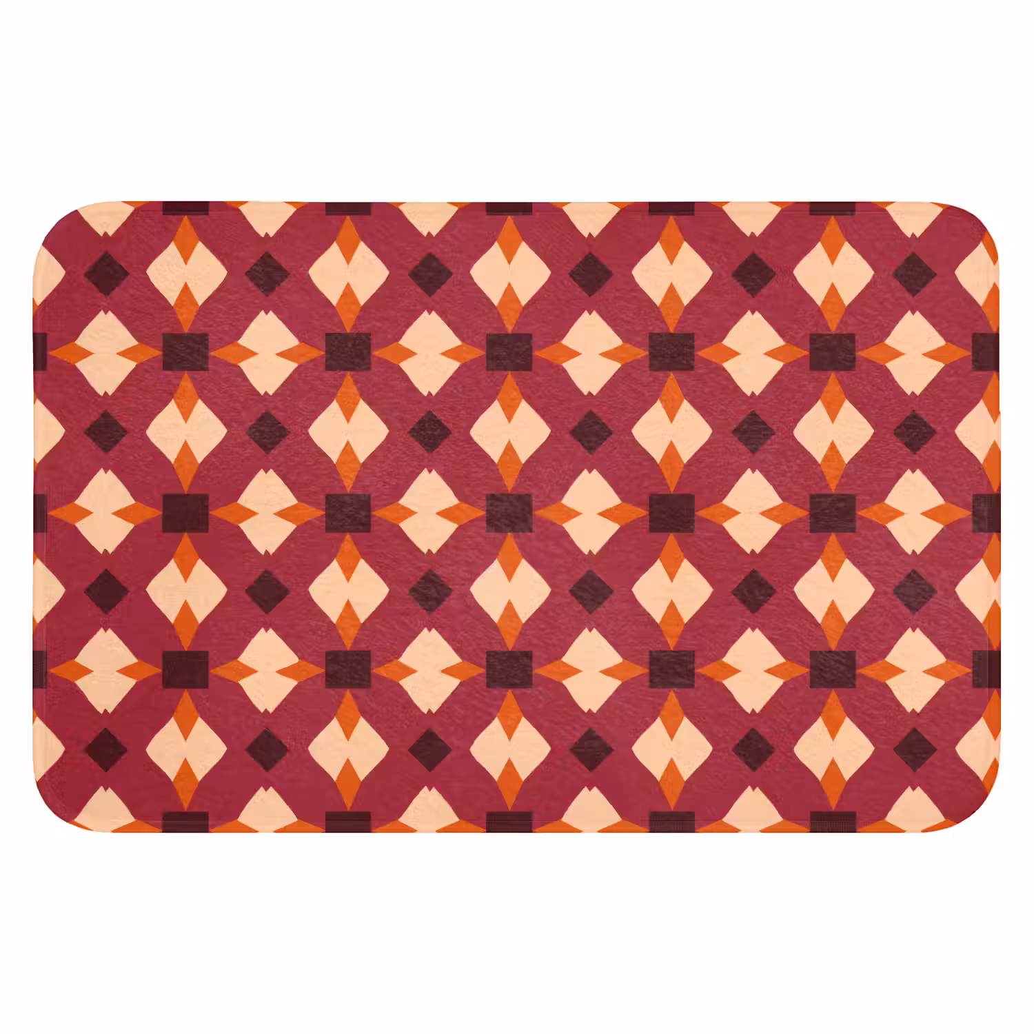 Retro - Patroon - Kleurrijk Badmat klein 997 -3d