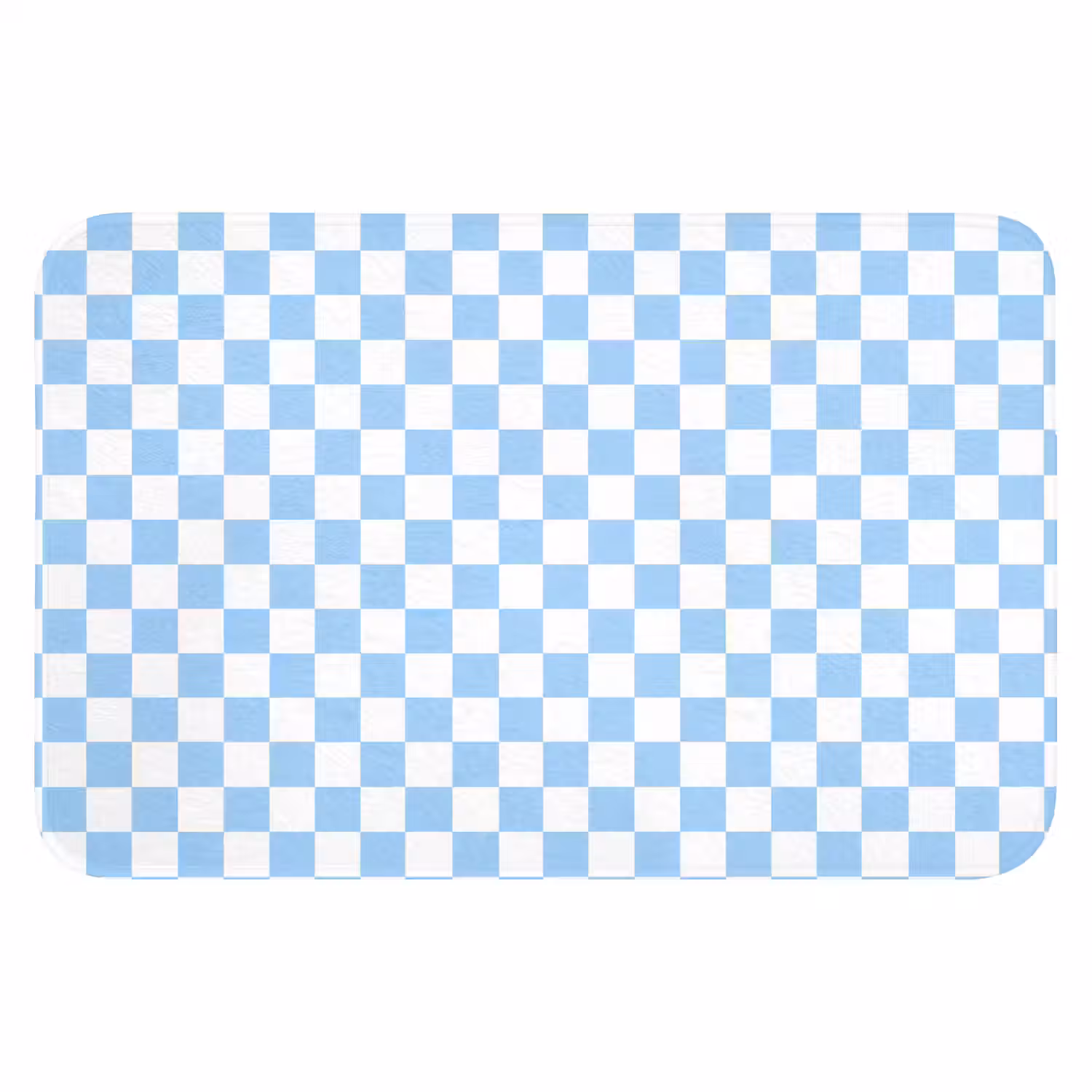 Schaakbord - Klassiek - Blauw Badmat klein 997 -3d
