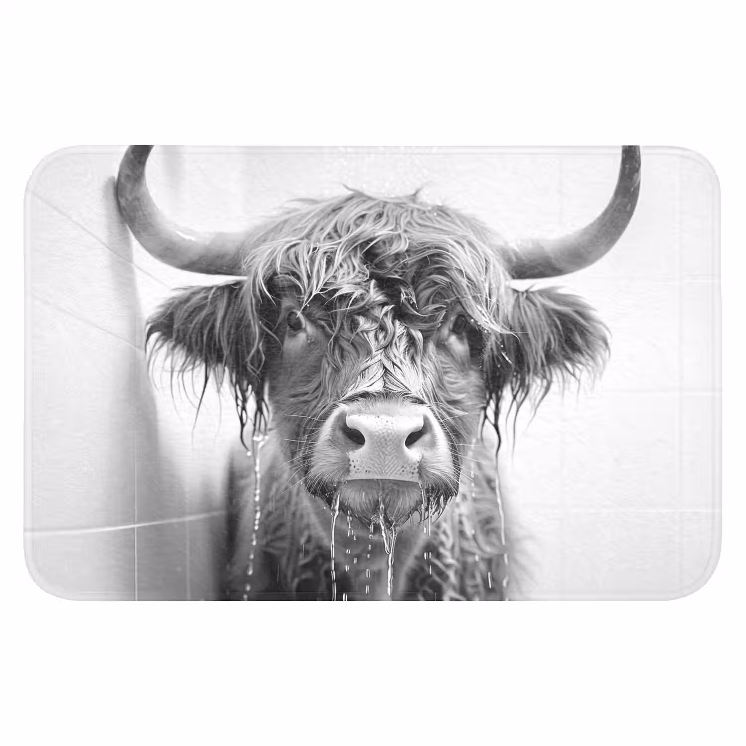 Schotse Hooglander - Dier - Douche - Humor Badmat klein -3d