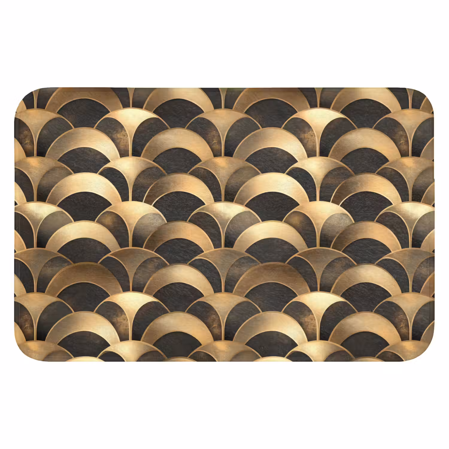Schubben - Structuur - Goud Badmat klein 997 -3d