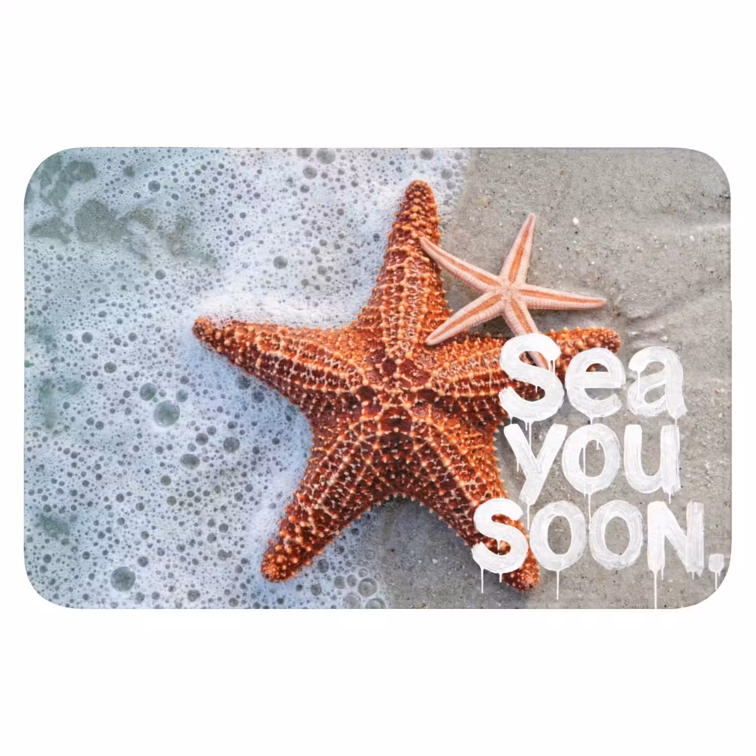 Sea you soon - Zeester - Zee Badmat klein -3d