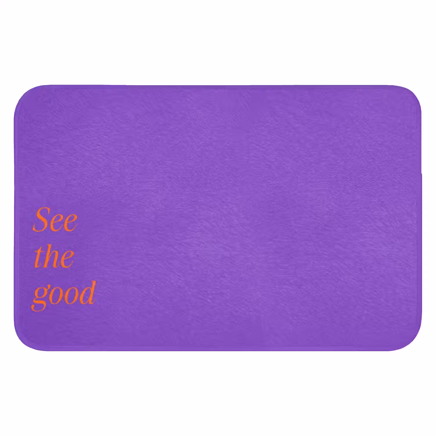 See the good - Oranje - Paars Badmat klein -3d