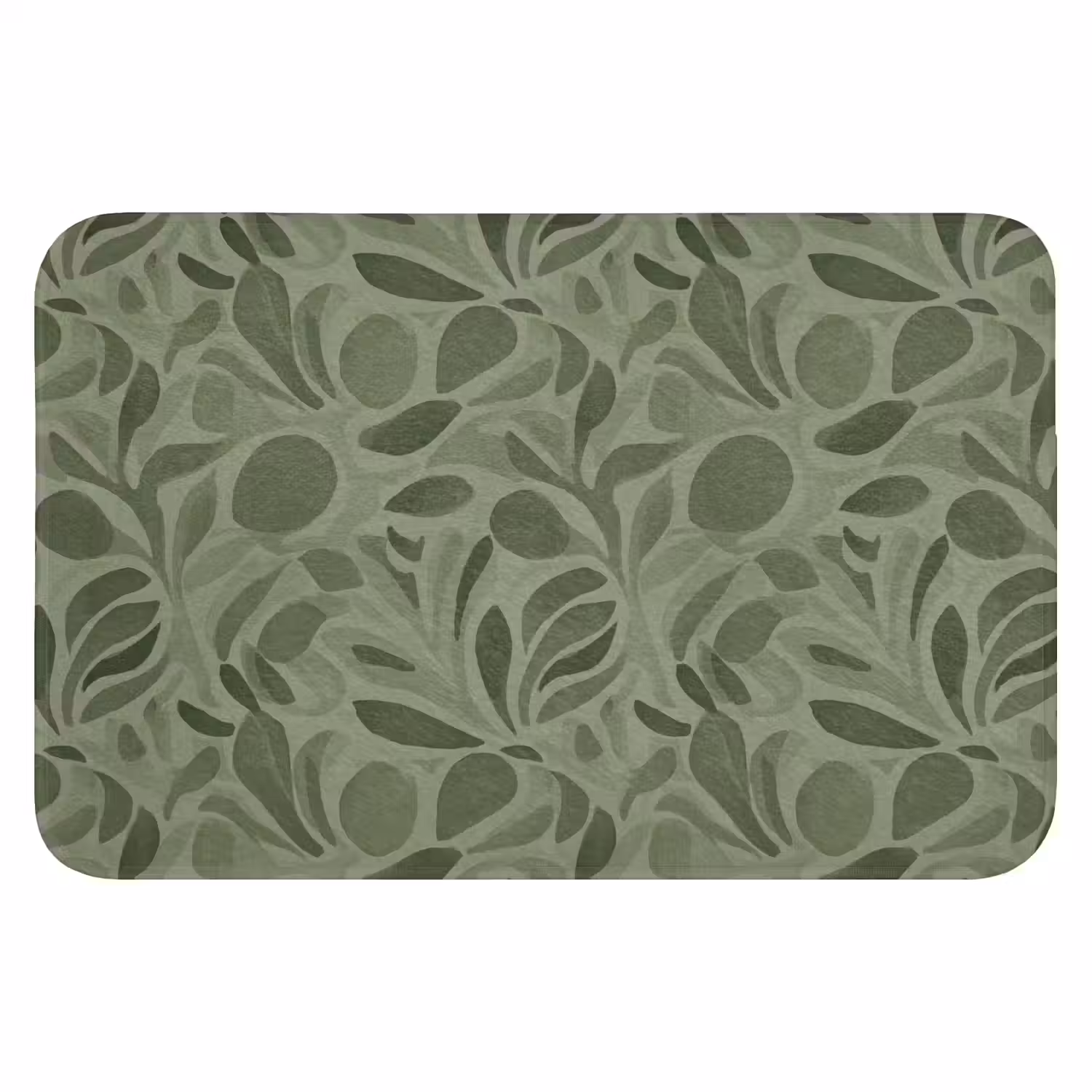 Sereen - Bladeren - Groen Badmat klein 997 -3d