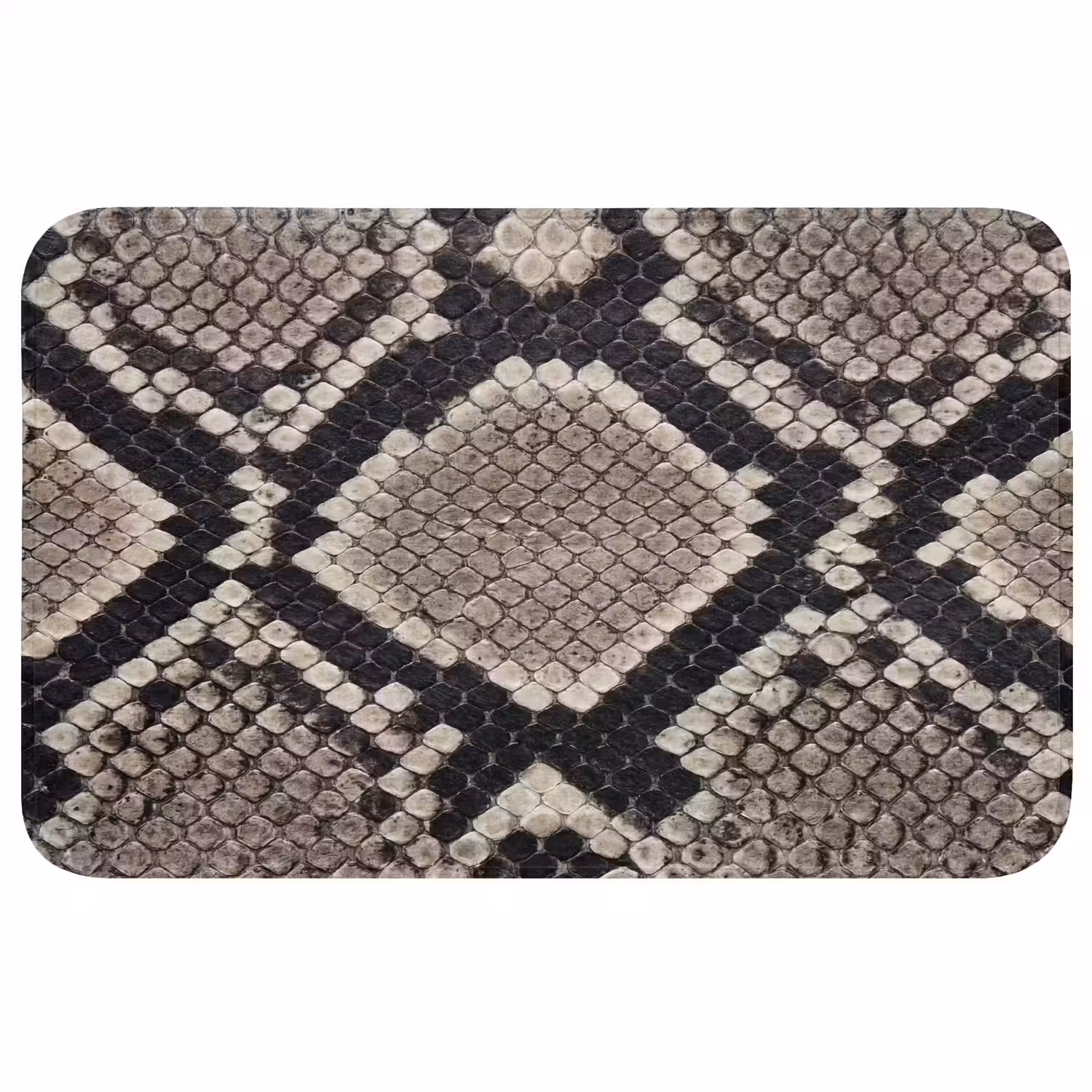 Slangenleer - Patroon - Beige Badmat klein -3d