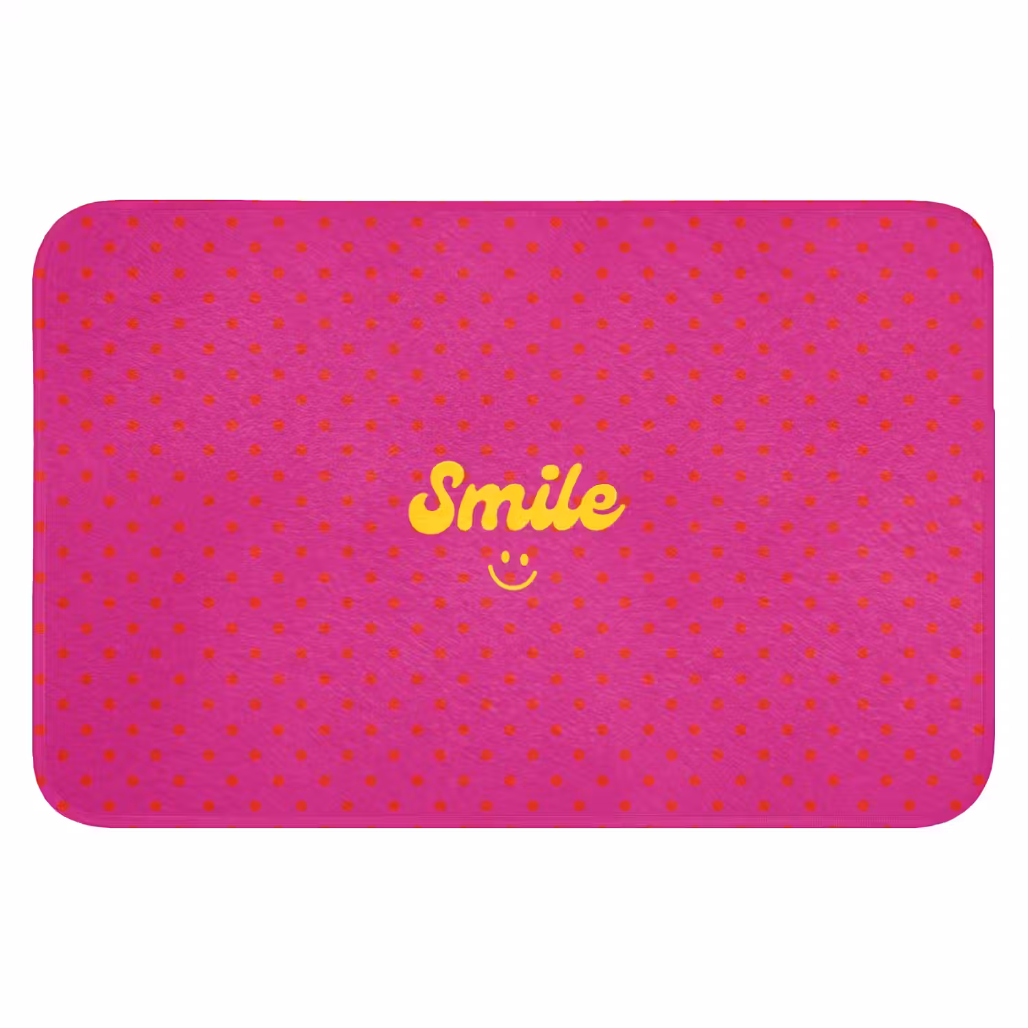 Smile - Stippen - Roze Badmat klein -3d