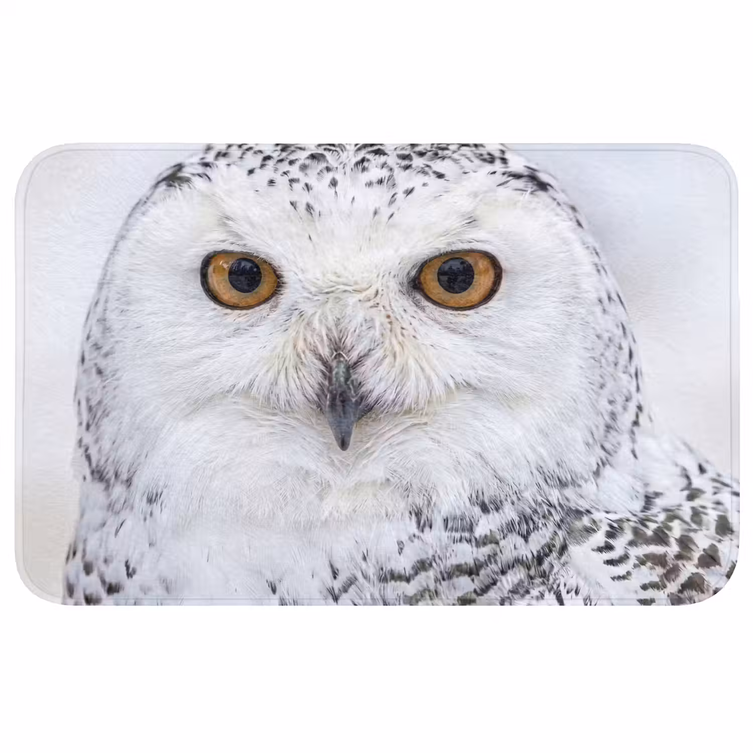 Sneeuwuil - Oog - Wildlife - Wit Badmat middel -3d