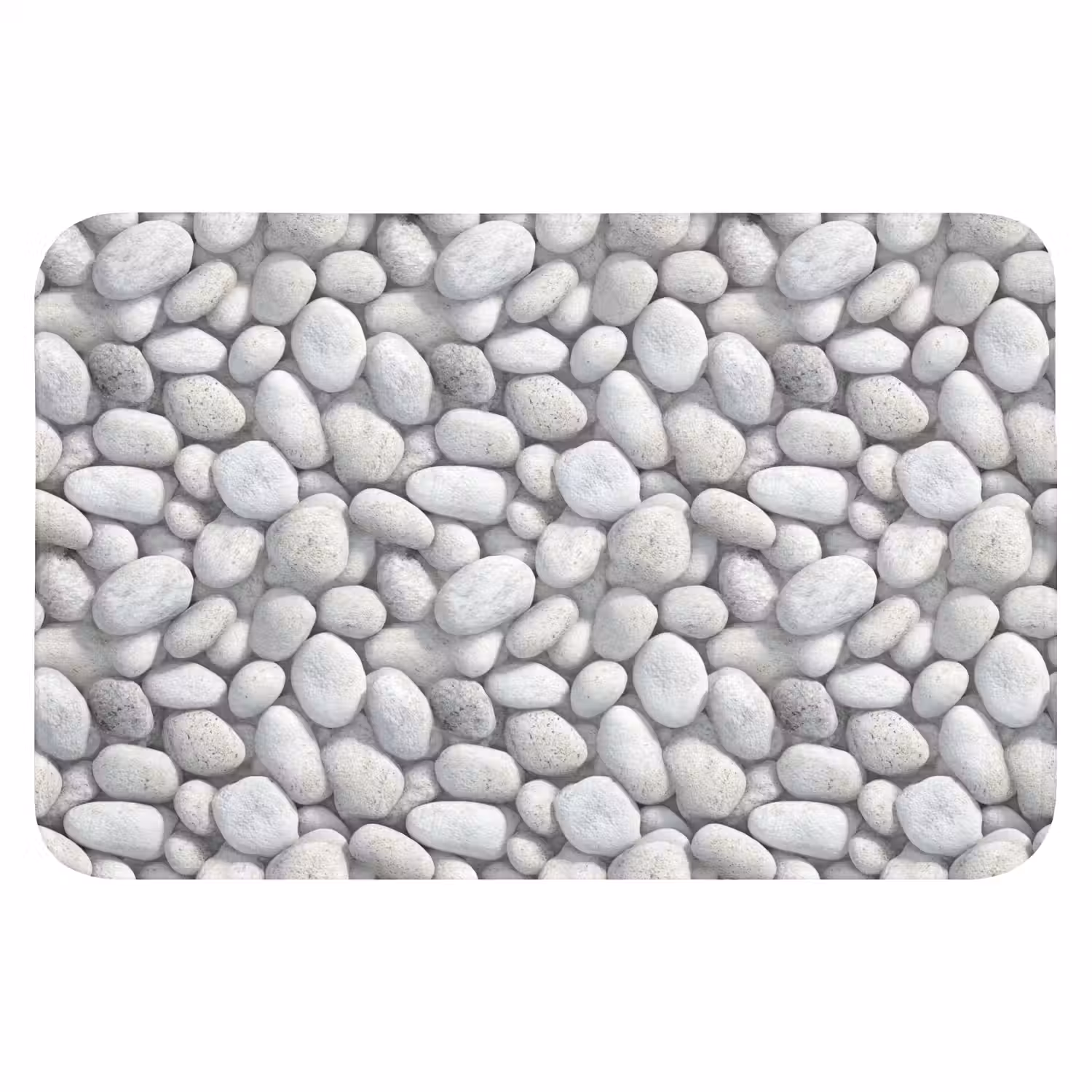 Steentjes - Grijs - Ovaal Badmat klein 997 -3d