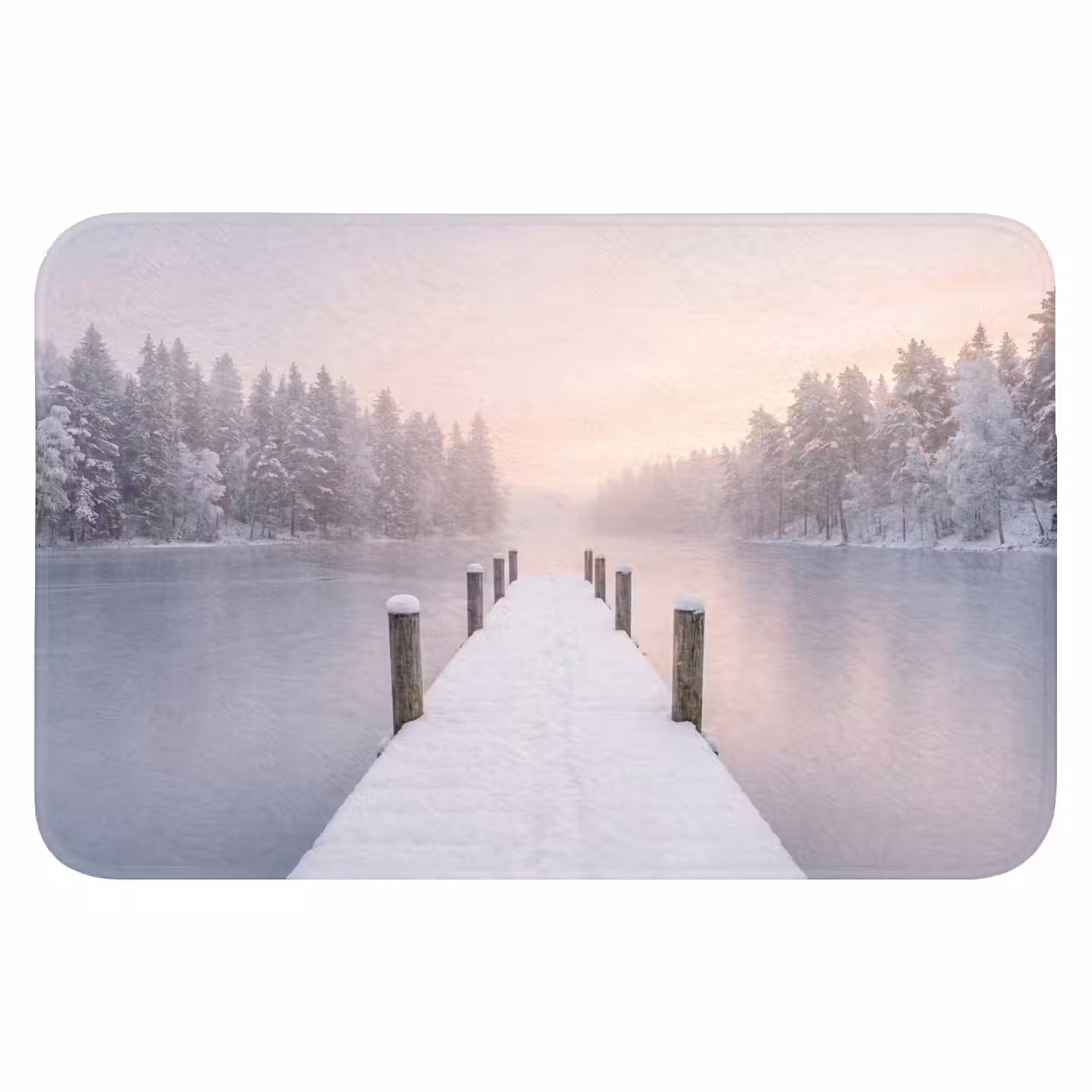 Steiger - Meer - Mist - Winter - Serene Badmat klein -3d