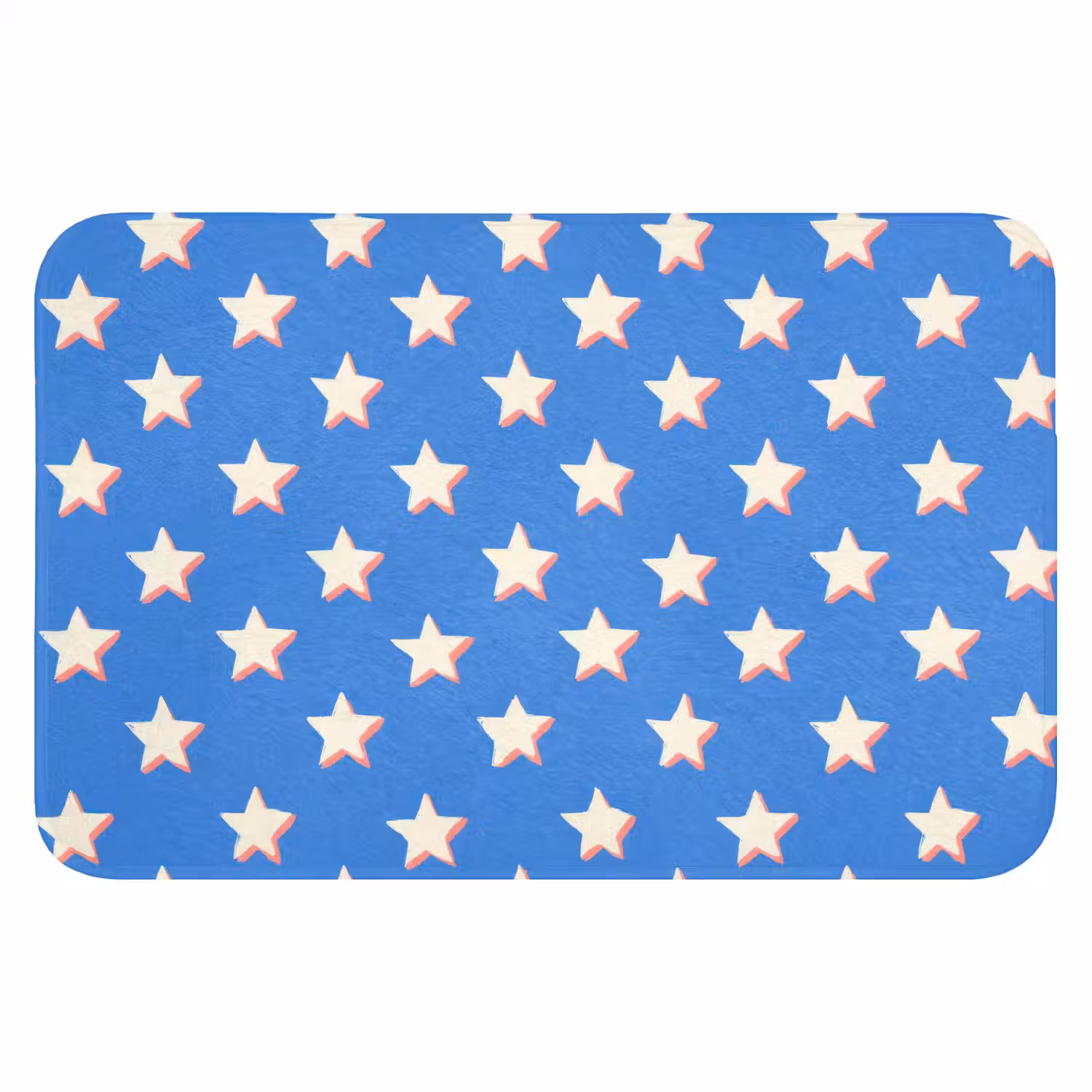 Sterren - Patroon - Blauw Badmat klein 997 -3d