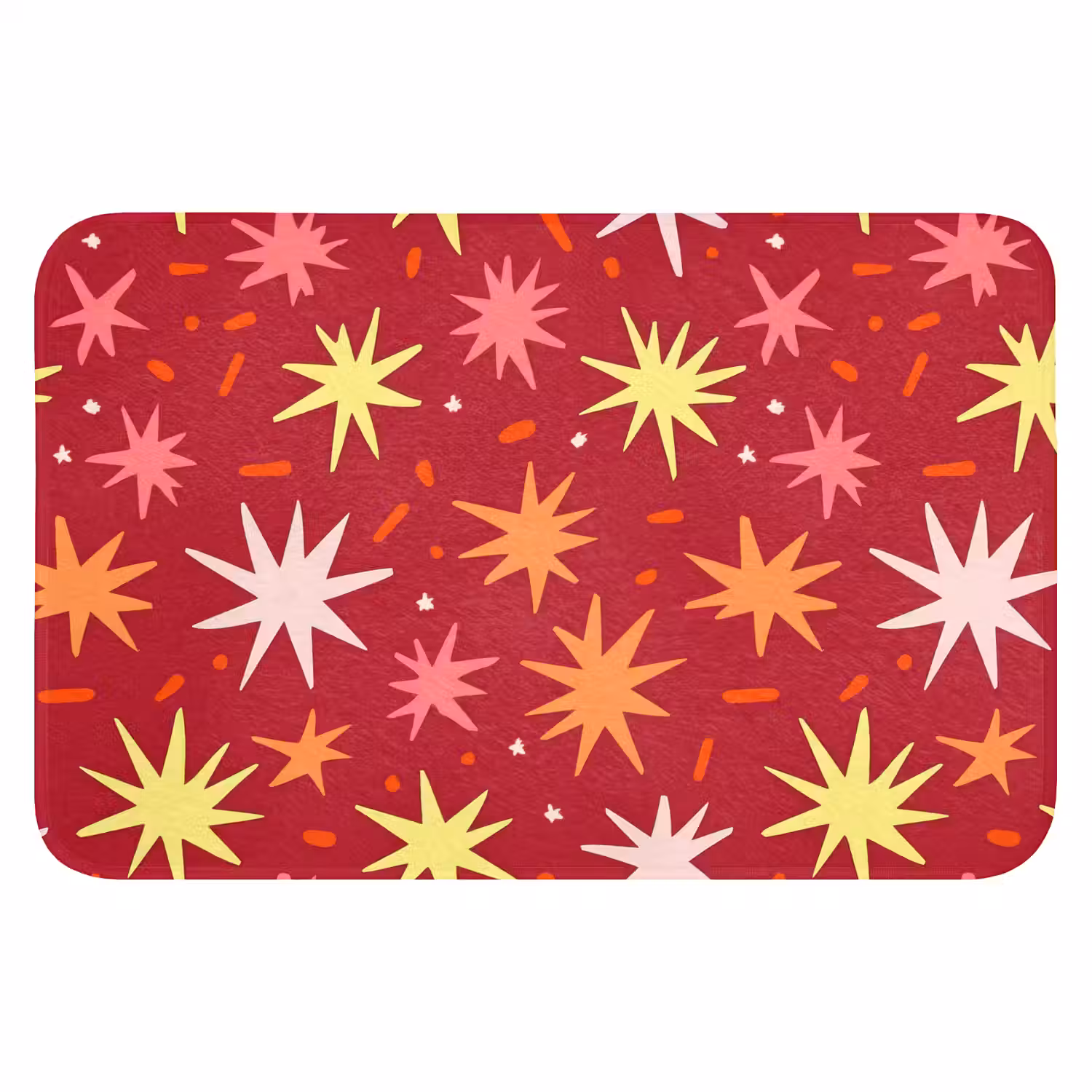 Sterren - Speels - Rood Badmat klein 997 -3d