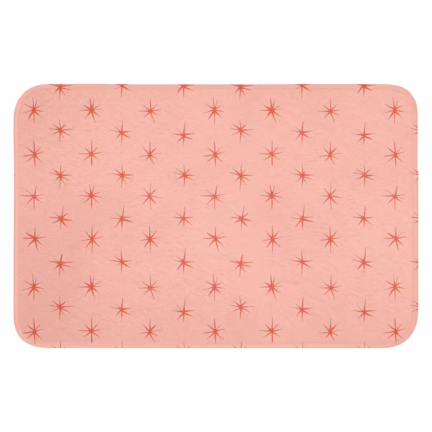 Sterretjes - Patroon - Oranje Badmat klein 997 -3d