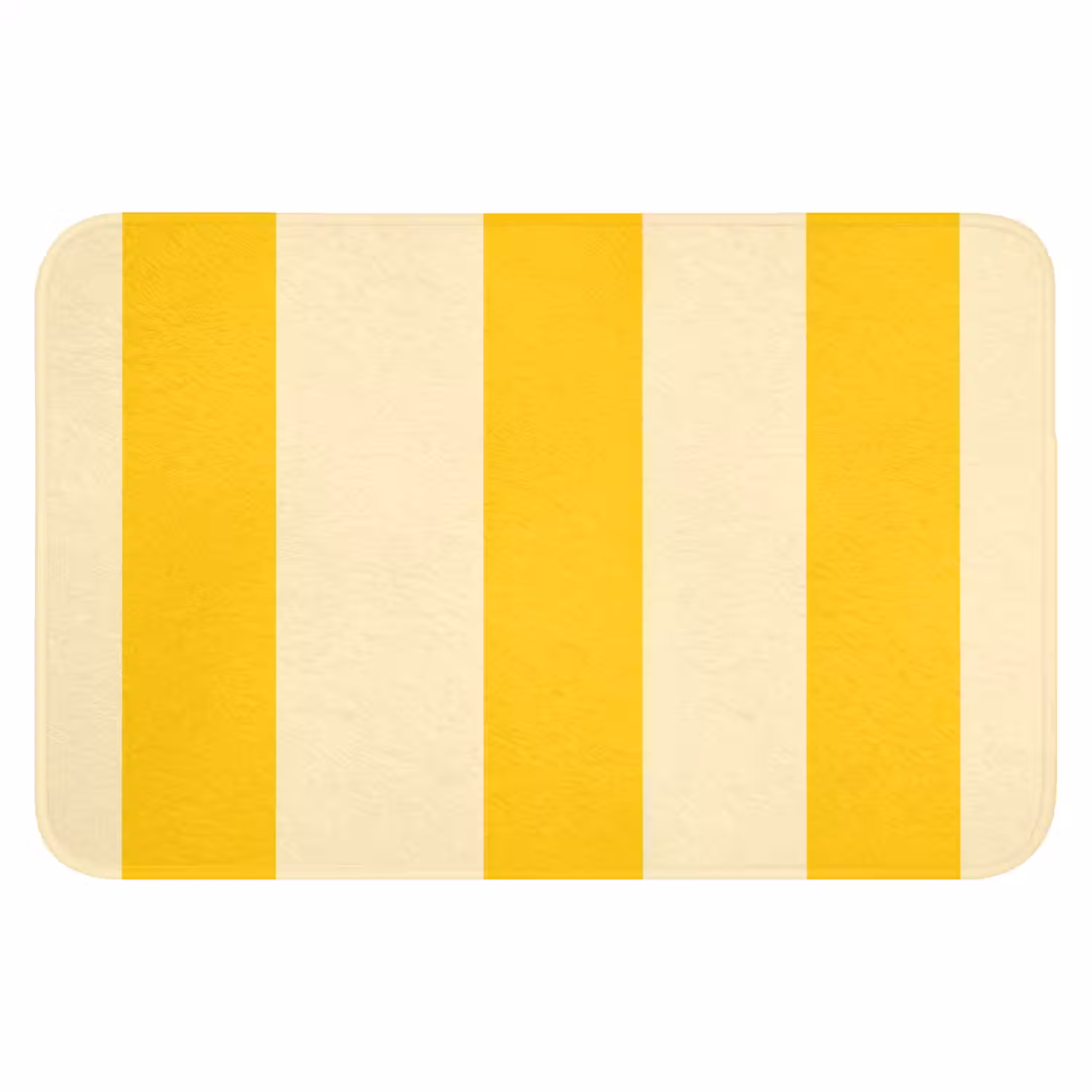 Strepen - Klassiek - Geel Badmat klein 997 -3d